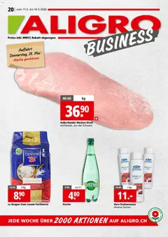 Aligro aktionen Business Schlieren, Gossau SG, Frauenfeld, Rapperswil-Jona, Sargans, Bern ab 11.05.2026 gültig