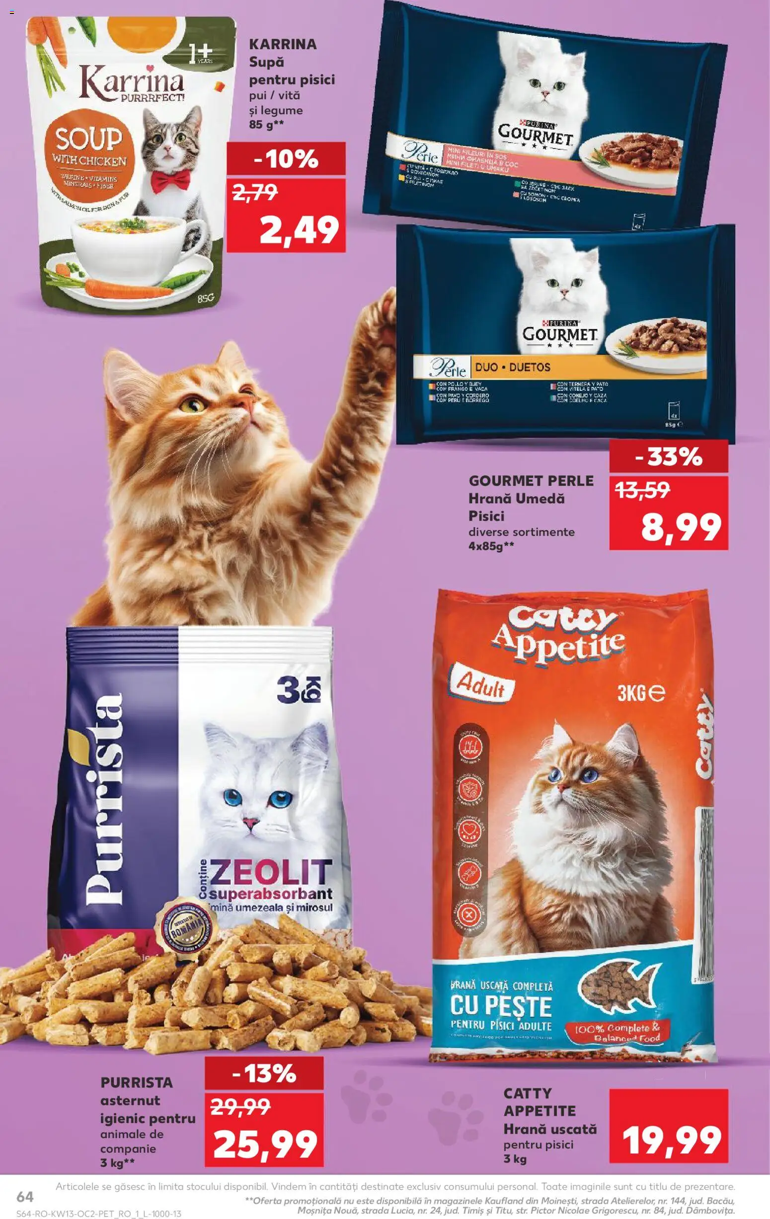 Noul catalog Kaufland – valabil de la 25.03.2026 | Pagină: 64 | Produse: Akrilik boya, Hacıyatmaz Kedi Oyuncağı, Legume, Sos