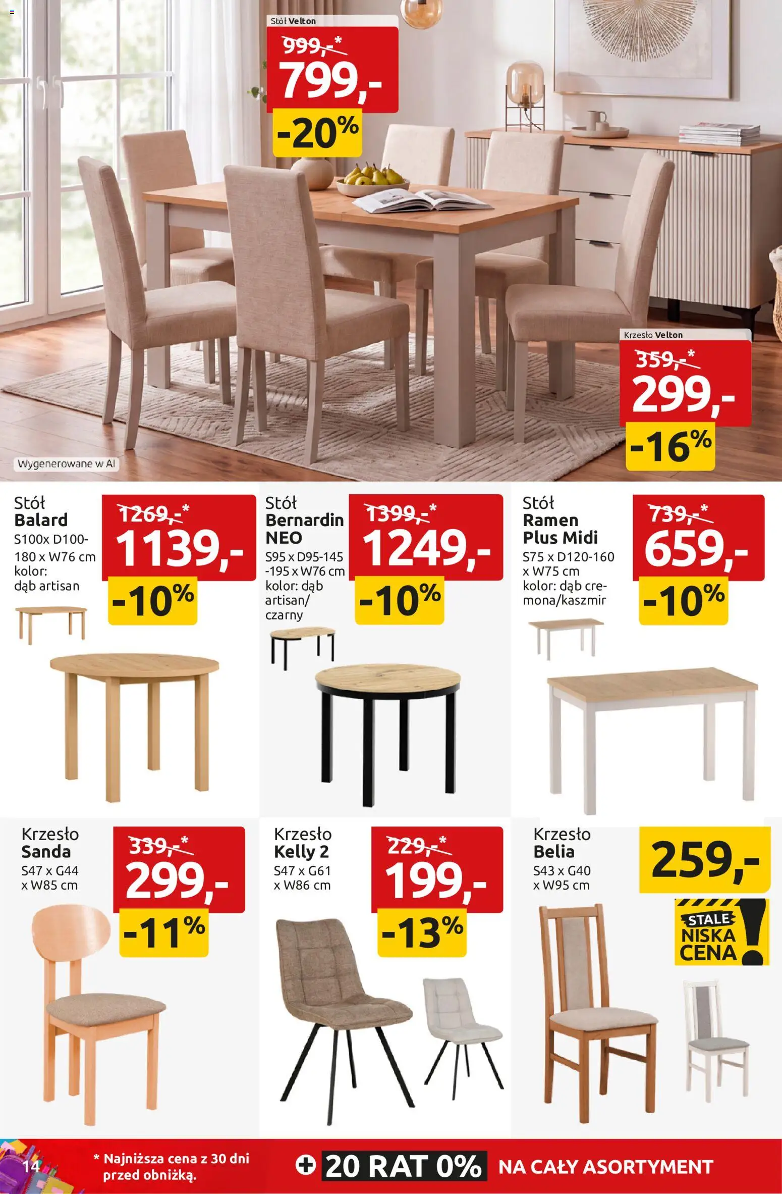 Black Red White promocje od 24.08.2026 | Strona: 14 | Produkty: Stół, Krzesło