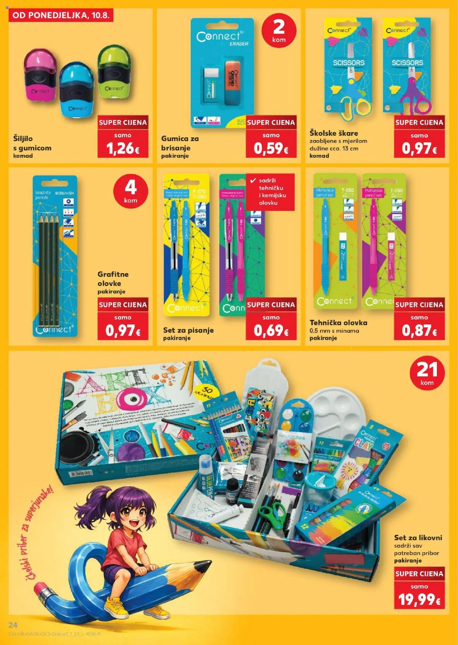 Kaufland katalog | vrijedi od 01.09.2026 | Stranica: 24 | Proizvodi: Šiljilo, Škare, Grafitne olovke