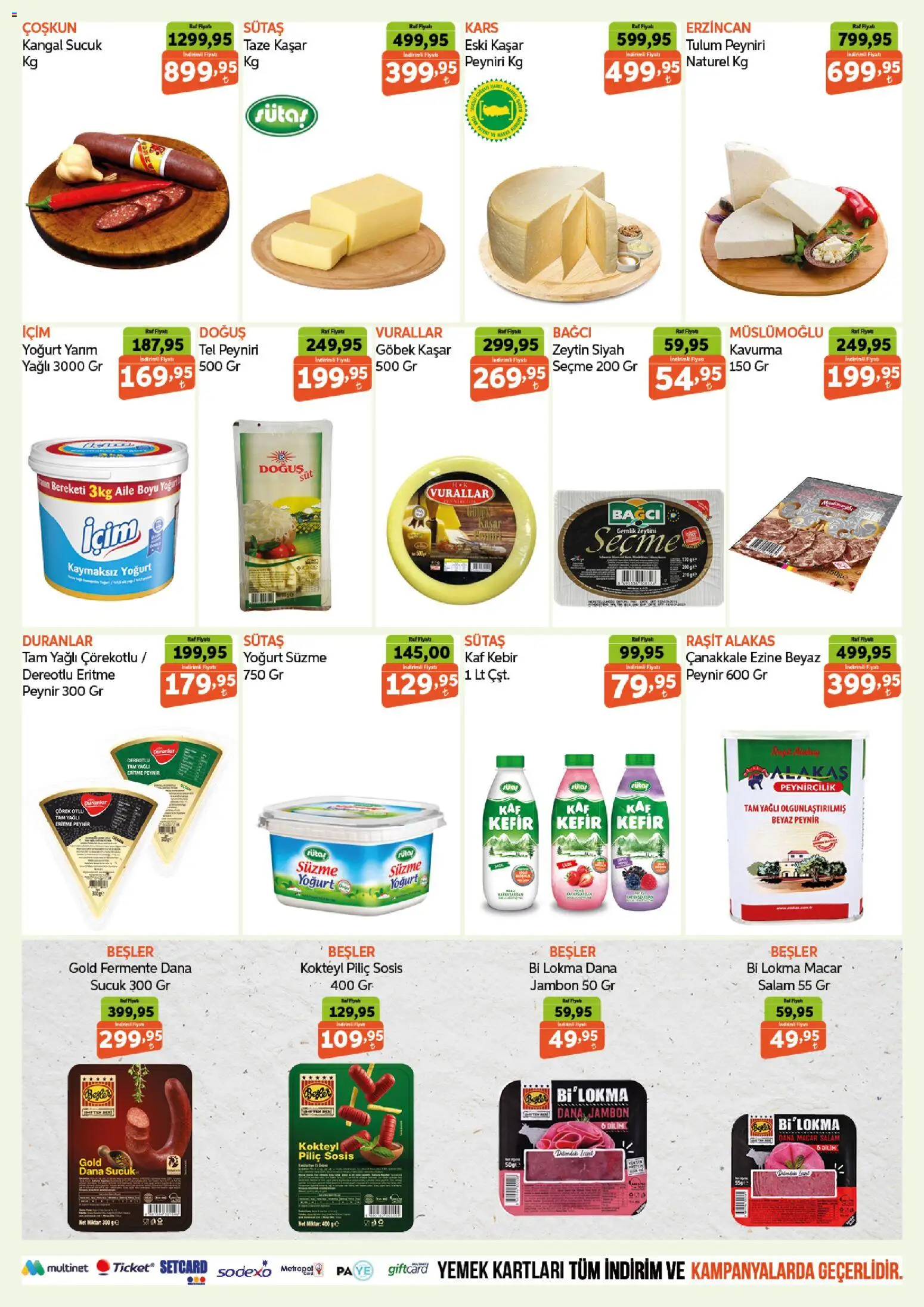 Biçen Market Katalog - 06 Ekim 2026 tarihinden itibaren geçerlidir | Sayfa: 2 | Ürünler: Raf, Yoğurt, Salam, Sosis