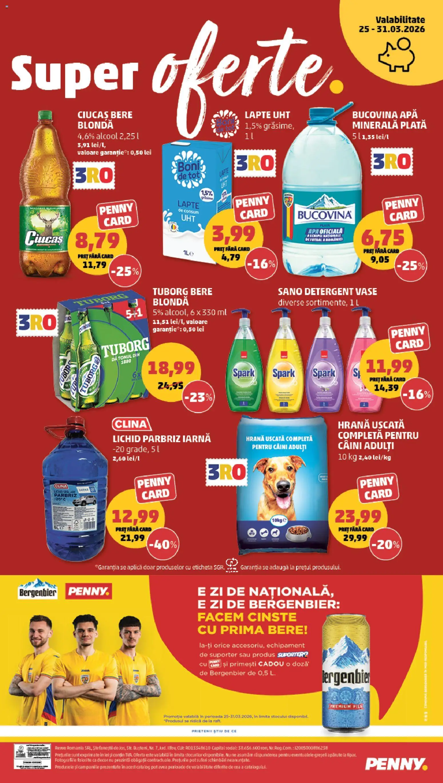 Noul catalog PENNY – valabil de la 25.03.2026 | Pagină: 20 | Produse: Bere, Detergent, Plastik Kulübe, Apă
