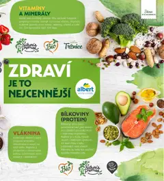 Náhled letáku VITAMÍNY A MINERÁLY, Každý den pomáhají vašemu tělu správně fungovat - podporují imunitu, energii i celkovou vitalitu. Dopřejte si denně pestrou porci ovoce, zeleniny, ořechů a luštěnin. Čím barevnější talíř, tím lépe. od 01.09.2026 | Strana: 13 | Produkty: Minerály, Tofu, Vitamíny, Protein