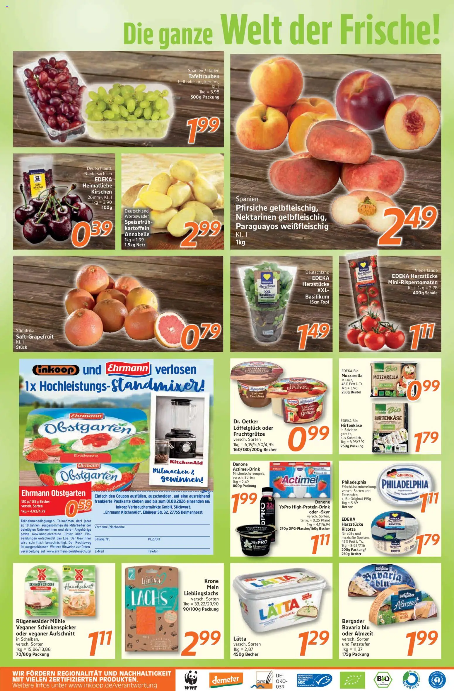 Inkoop Prospekt – gültig ab 20.07.2026 | Seite: 2 | Produkte: Skyr, Kirschen, Kartoffeln, Sahne