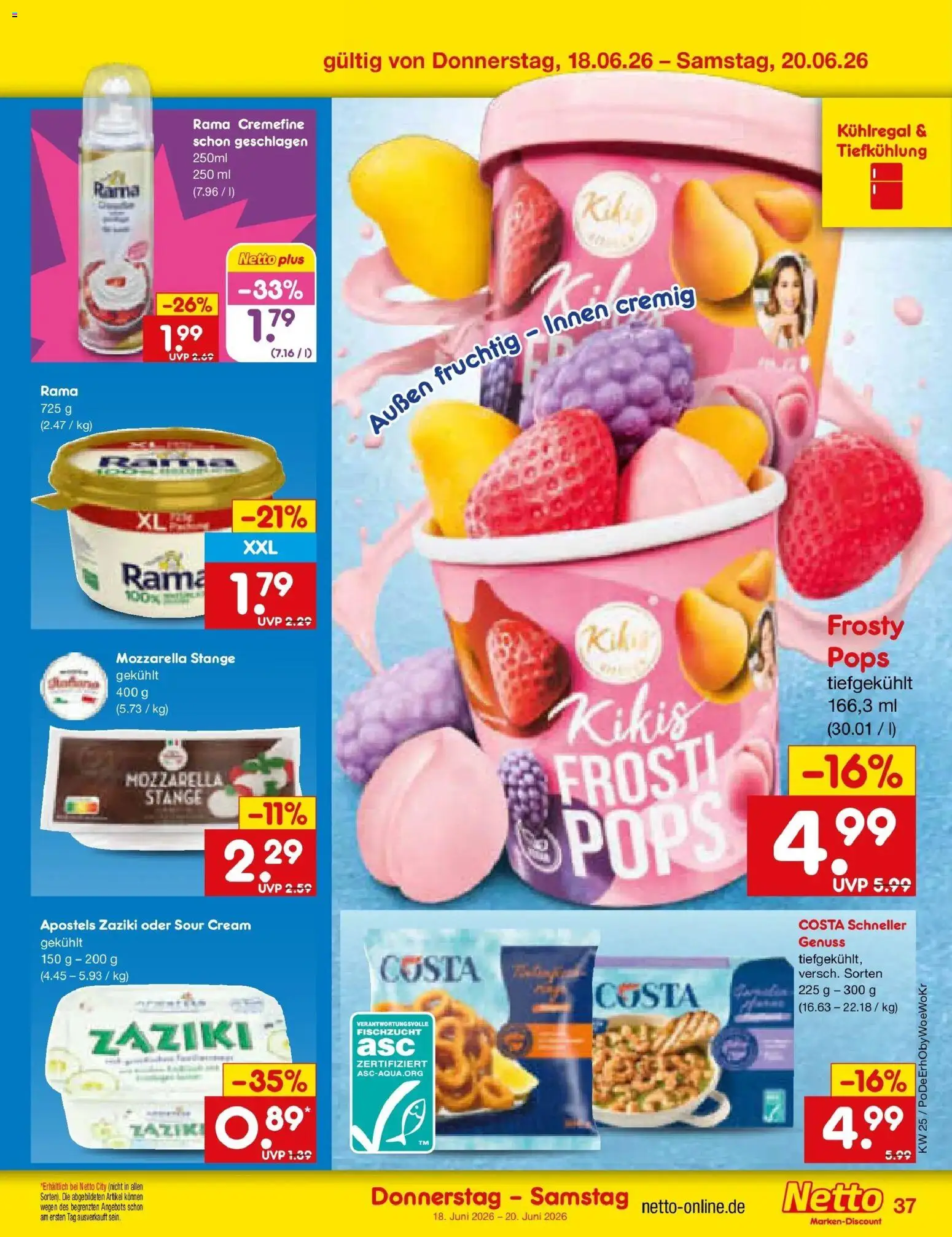 Netto Marken-Discount Prospekt Velden – gültig ab 14.06.2026 | Seite: 49 | Produkte: Rama, Mozzarella, Rama cremefine