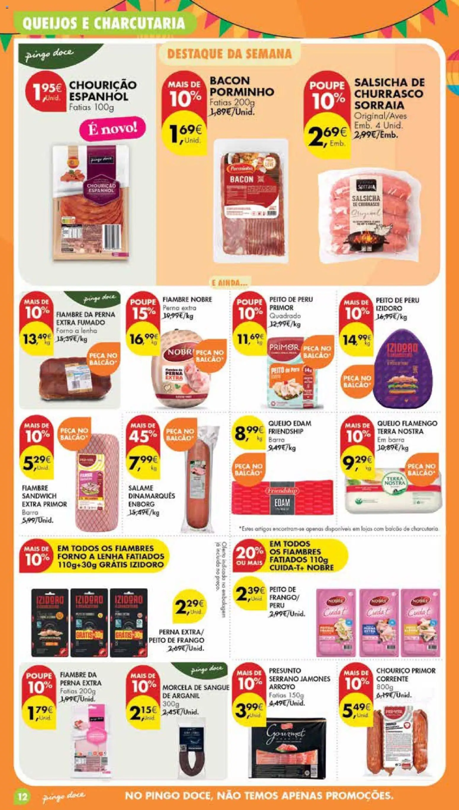 Pingo Doce Poupe Esta Semana Madeira │ válido de 09.06.2026 | Página: 12 | Produtos: Bacon, Frango, Queijo, Salame