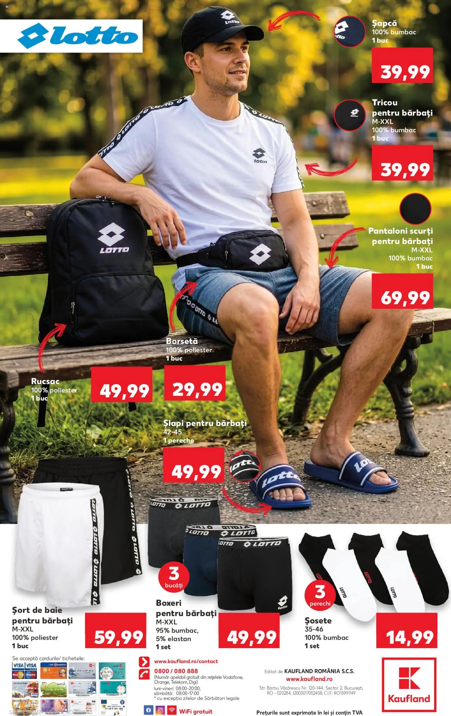 Noul catalog Kaufland – valabil de la 10.06.2026 | Pagină: 32 | Produse: Șort, Tricou, Șosete, Rucsac