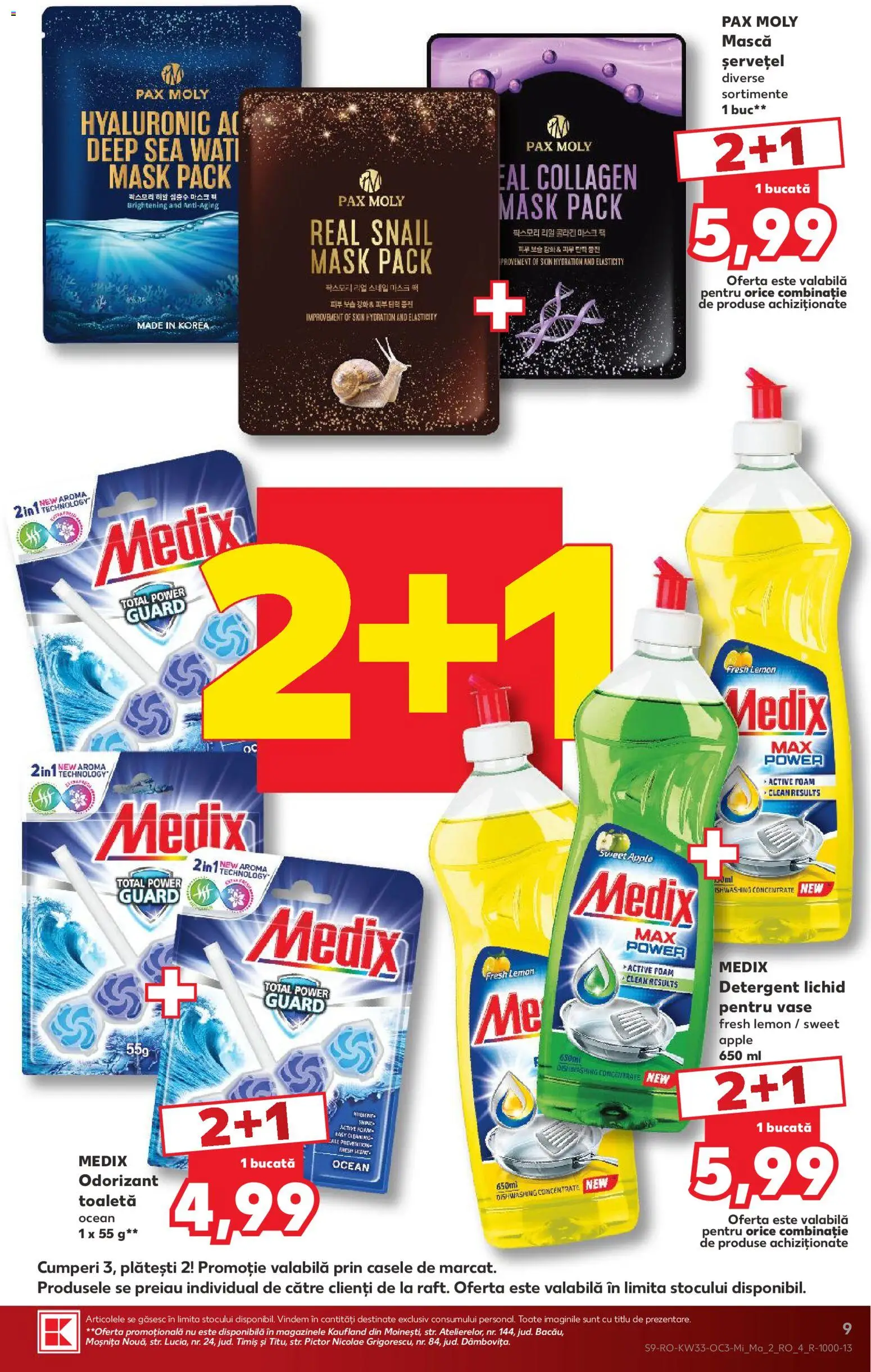 Noul catalog Kaufland – valabil de la 12.08.2026 | Pagină: 9 | Produse: Vase, Toaletă, Apple, Detergent
