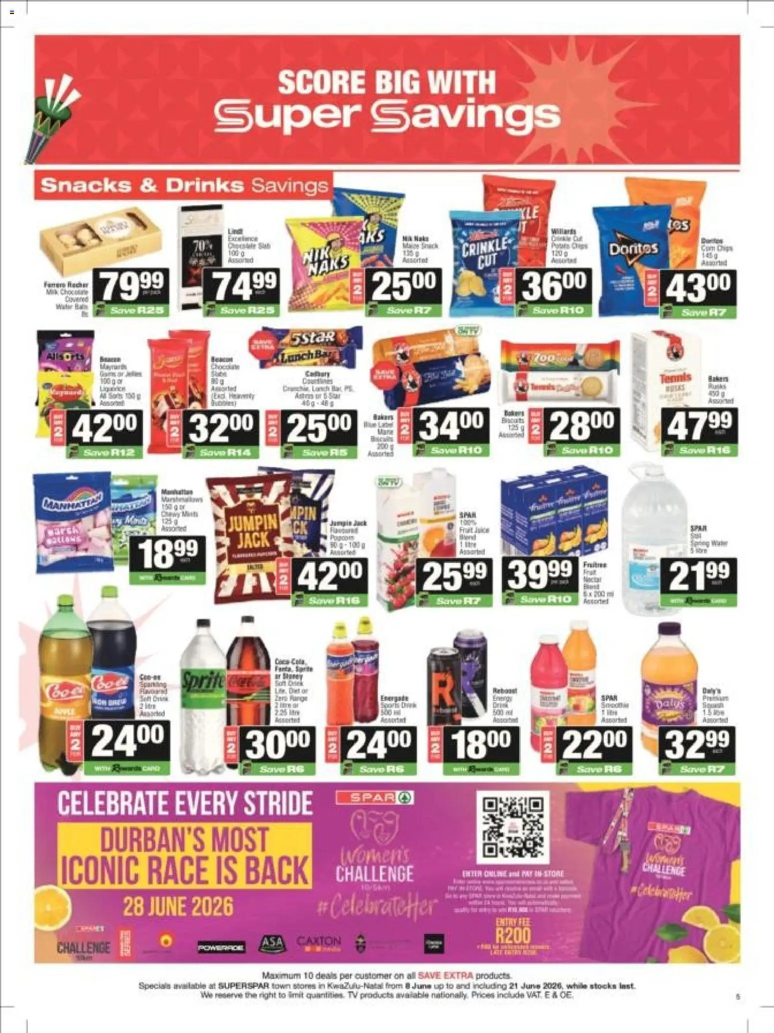 New Superspar catalogue – valid from 08.06.2026 | Page: 5 | Products: TV, Sprite, Snacks