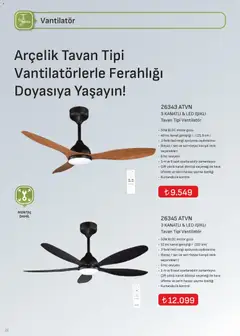 01 Temmuz 2026 tarihinden itibaren geçerli olan Arçelik kataloğu önizlemesi | Sayfa: 22 | Ürünler: Saat, Vantilatör