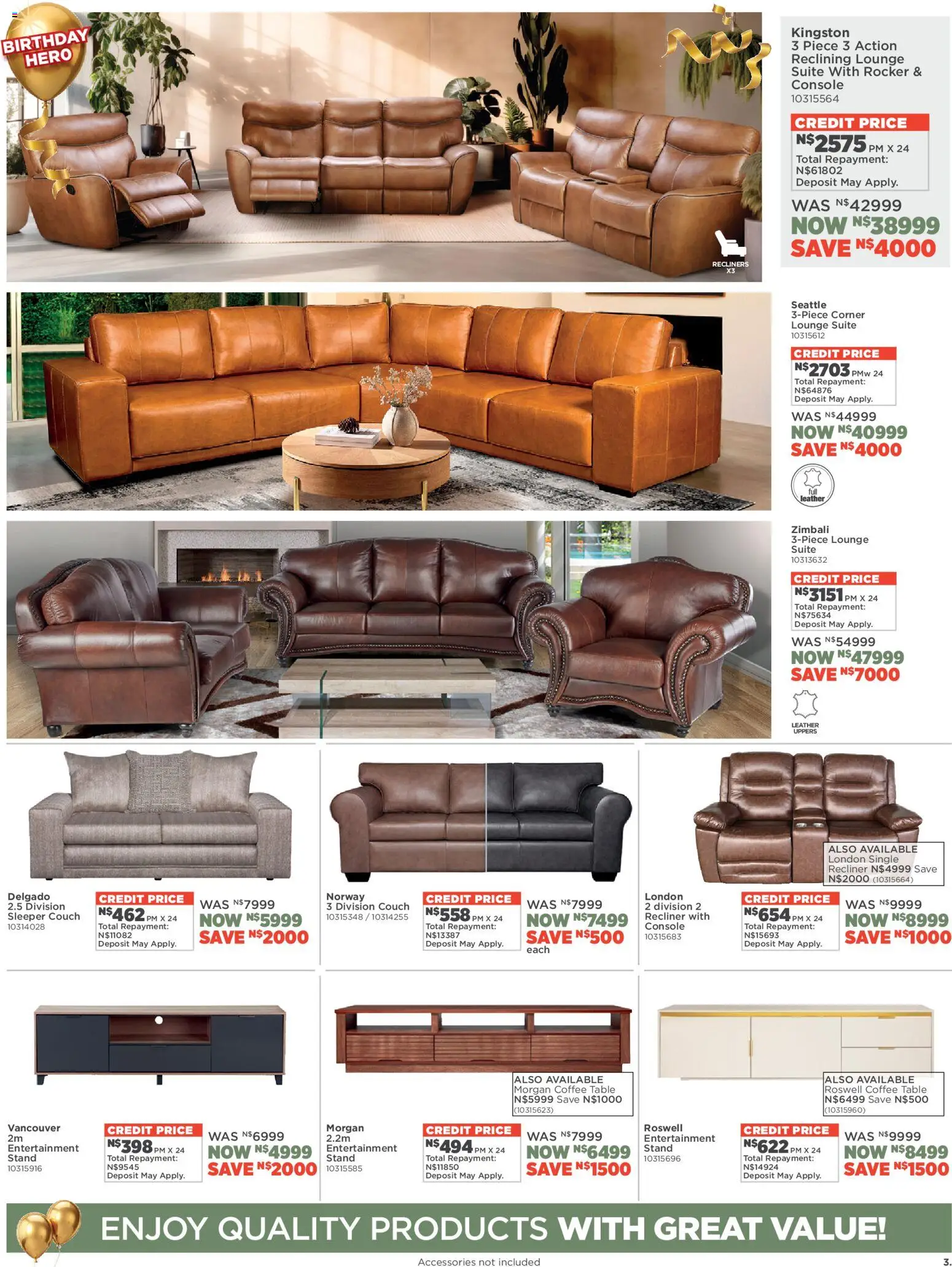 New House and Home catalogue – valid from 13.04.2026 | Page: 3 | Products: Couch, Table, Lounge suite, Coffee