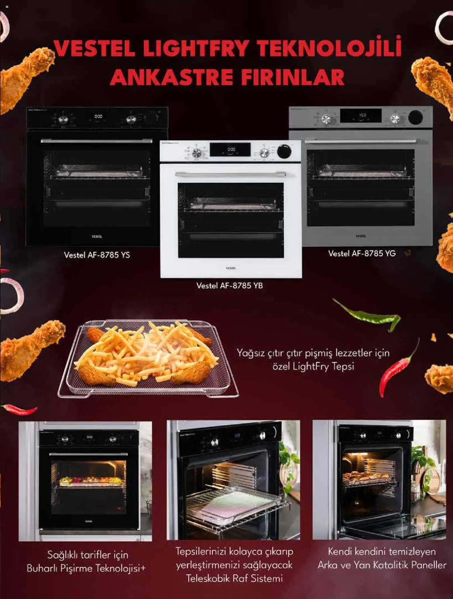 Vestel - Ankastre Ürünler - 01 Ağustos 2026 tarihinden itibaren geçerlidir | Sayfa: 7 | Ürünler: Raf, Tepsi