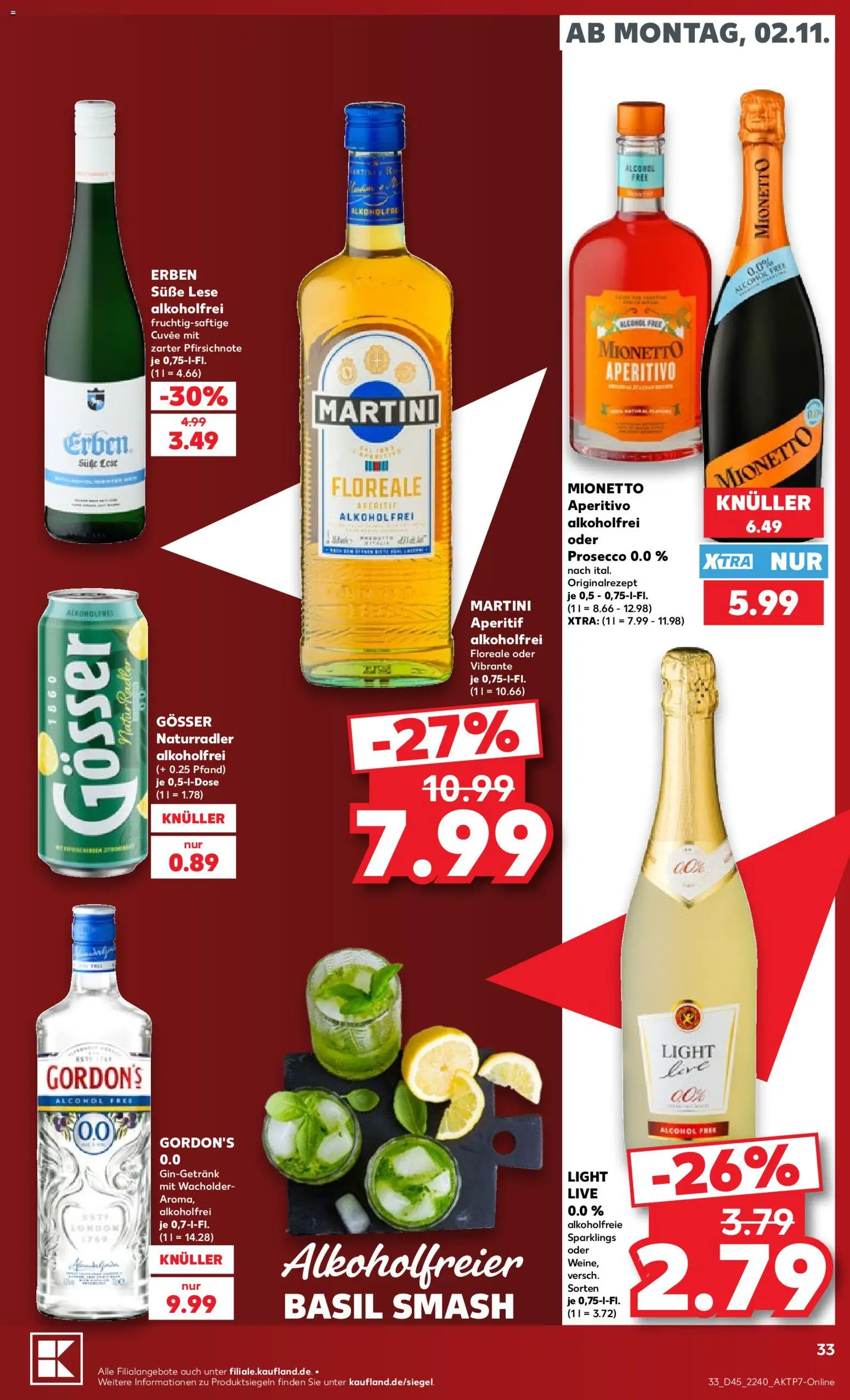 {H1} | Pagina: 33 | Producten: Martini, Radler, Alcohol, Prosecco