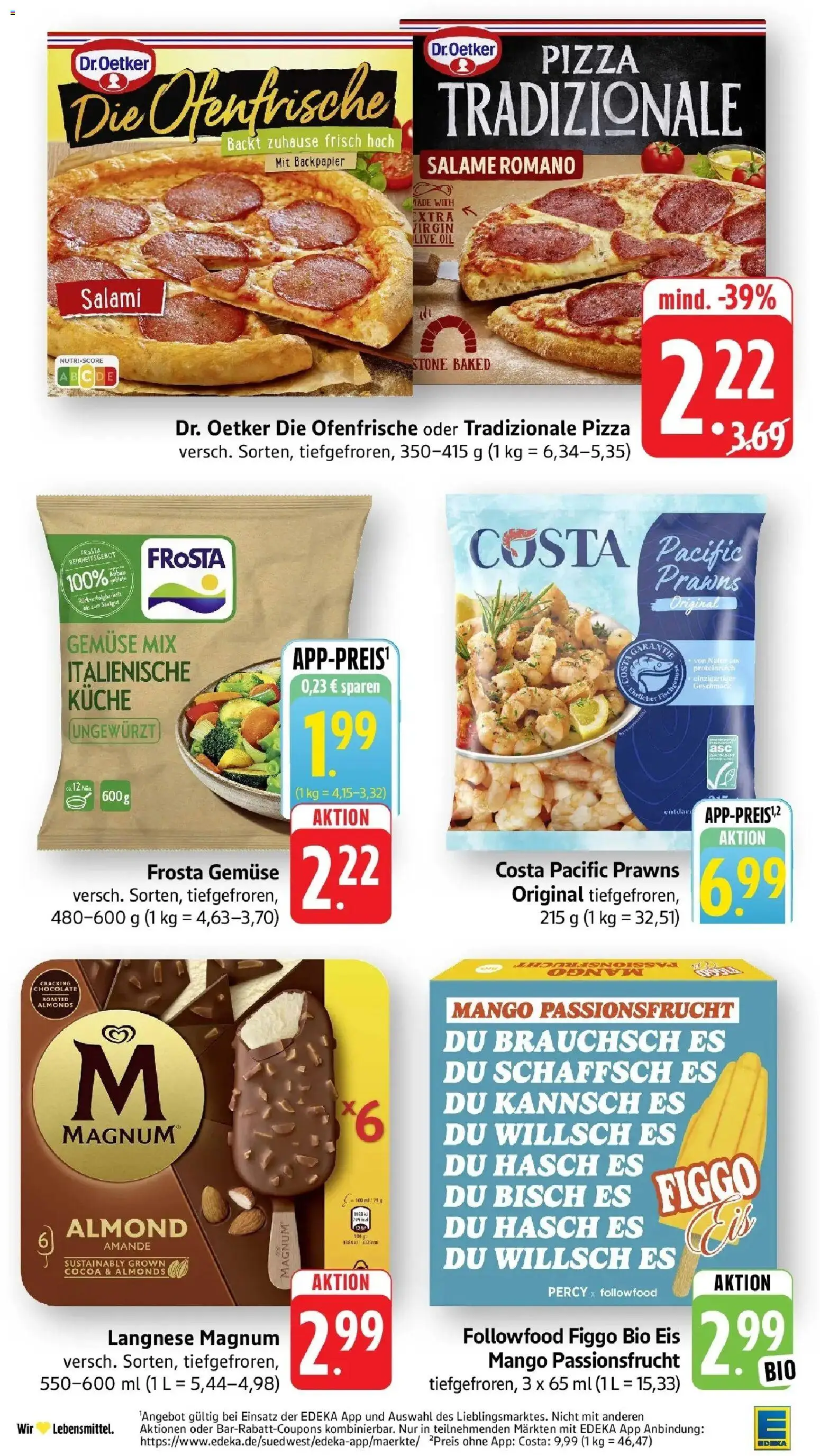 Edeka prospekt Bitburg – gültig ab 01.06.2026 | Seite: 19 | Produkte: Ofenfrische, Frosta, Gemüse, Mango