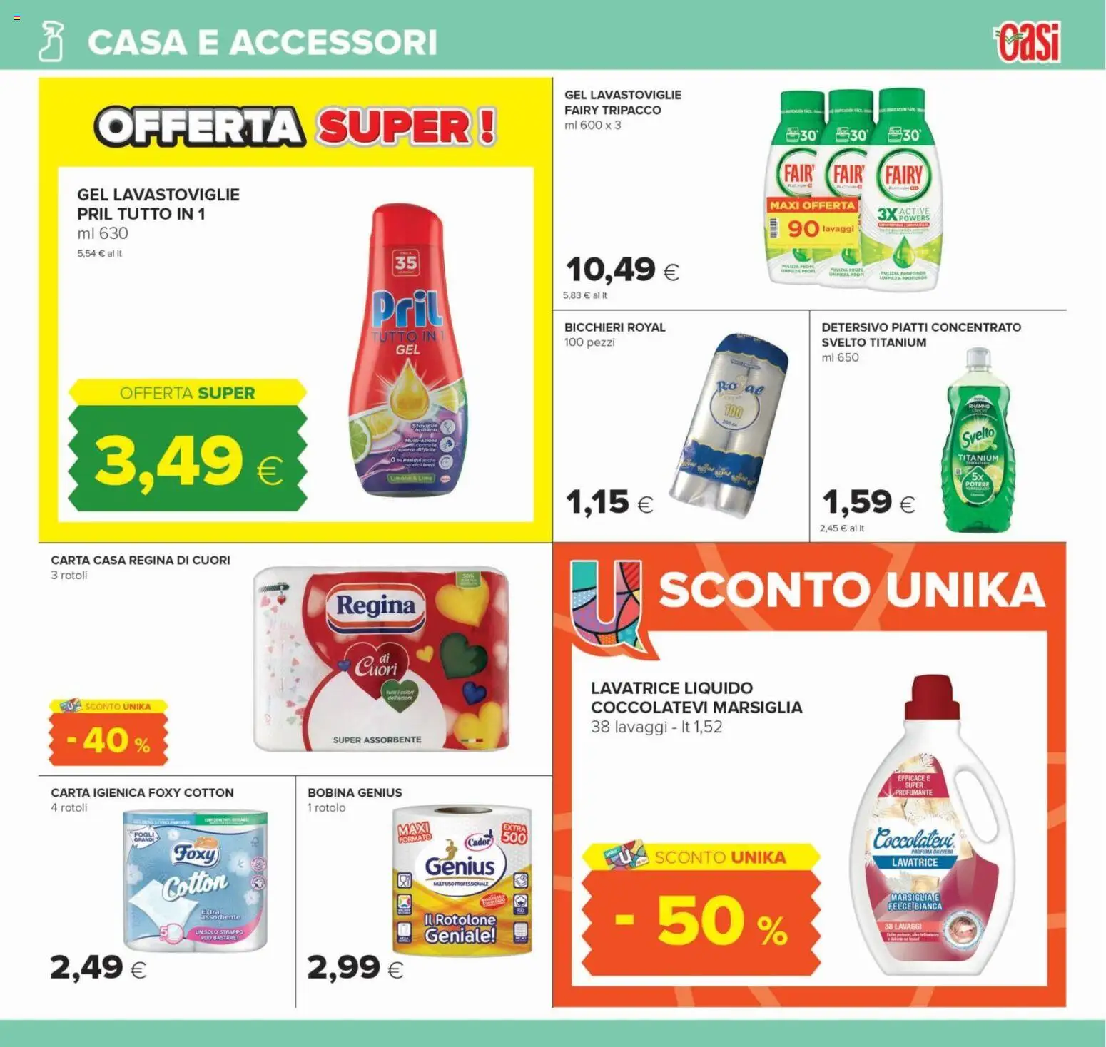Volantino Oasi del 22/10/2026 | Pagina: 27 | Prodotti: Piatti, Lime, Lavatrice, Lavastoviglie