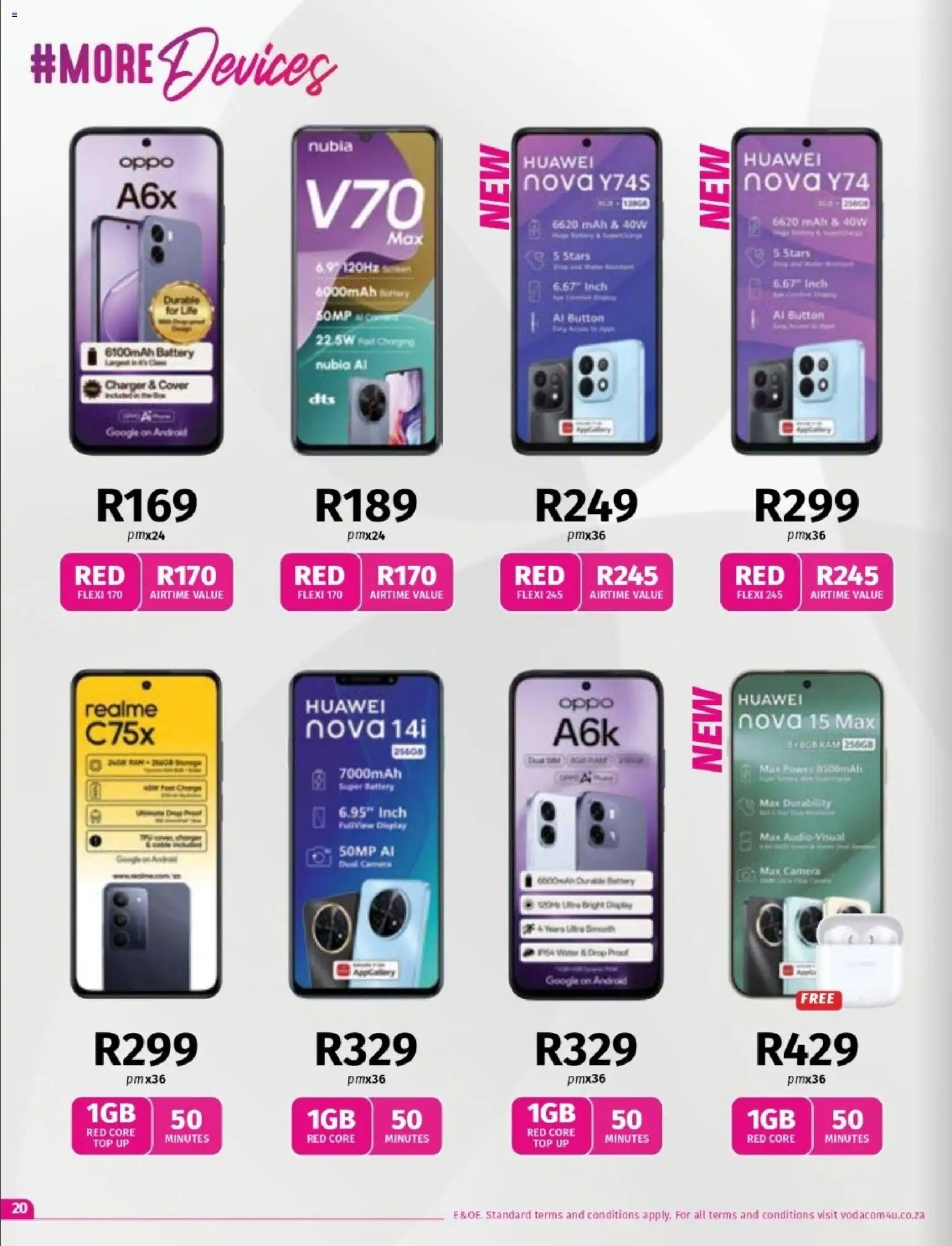 New Vodacom catalogue – valid from 09.06.2026 | Page: 20 | Products: Cover, Camera, Battery, Charger