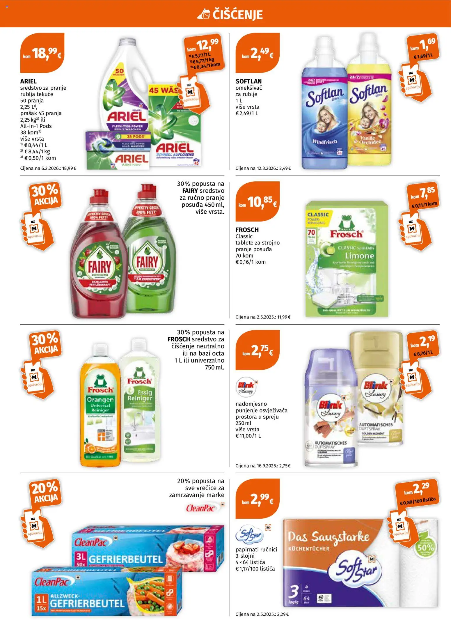 Müller katalog | vrijedi od 21.09.2026 | Stranica: 8 | Proizvodi: Omekšivač, Papirnati ručnici, Ariel