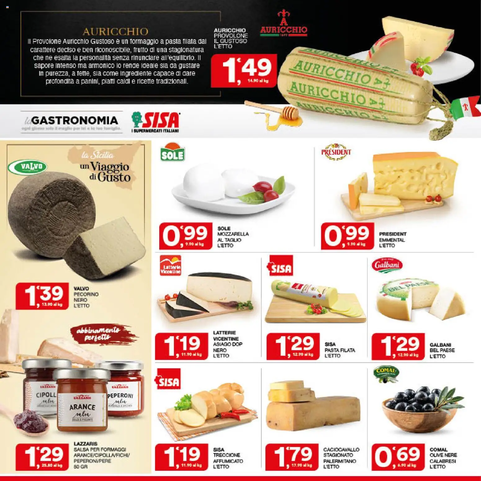 Volantino SISA del 13/08/2026 | Pagina: 4 | Prodotti: Provolone, Salsa, Mozzarella, Emmental