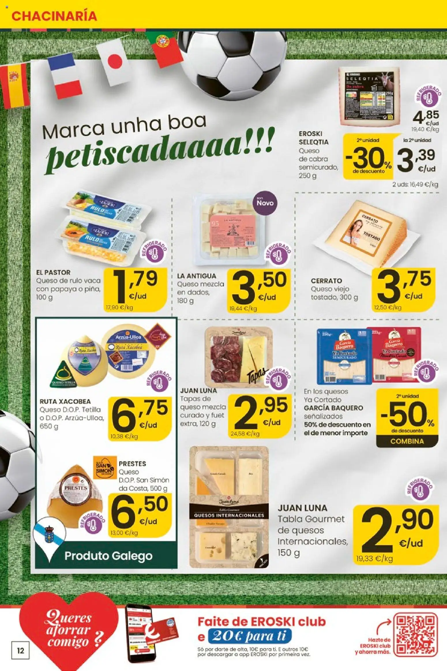 Eroski Ofertóns de verán │ válido desde el 11.06.2026 | Página: 12 | Productos: Queso