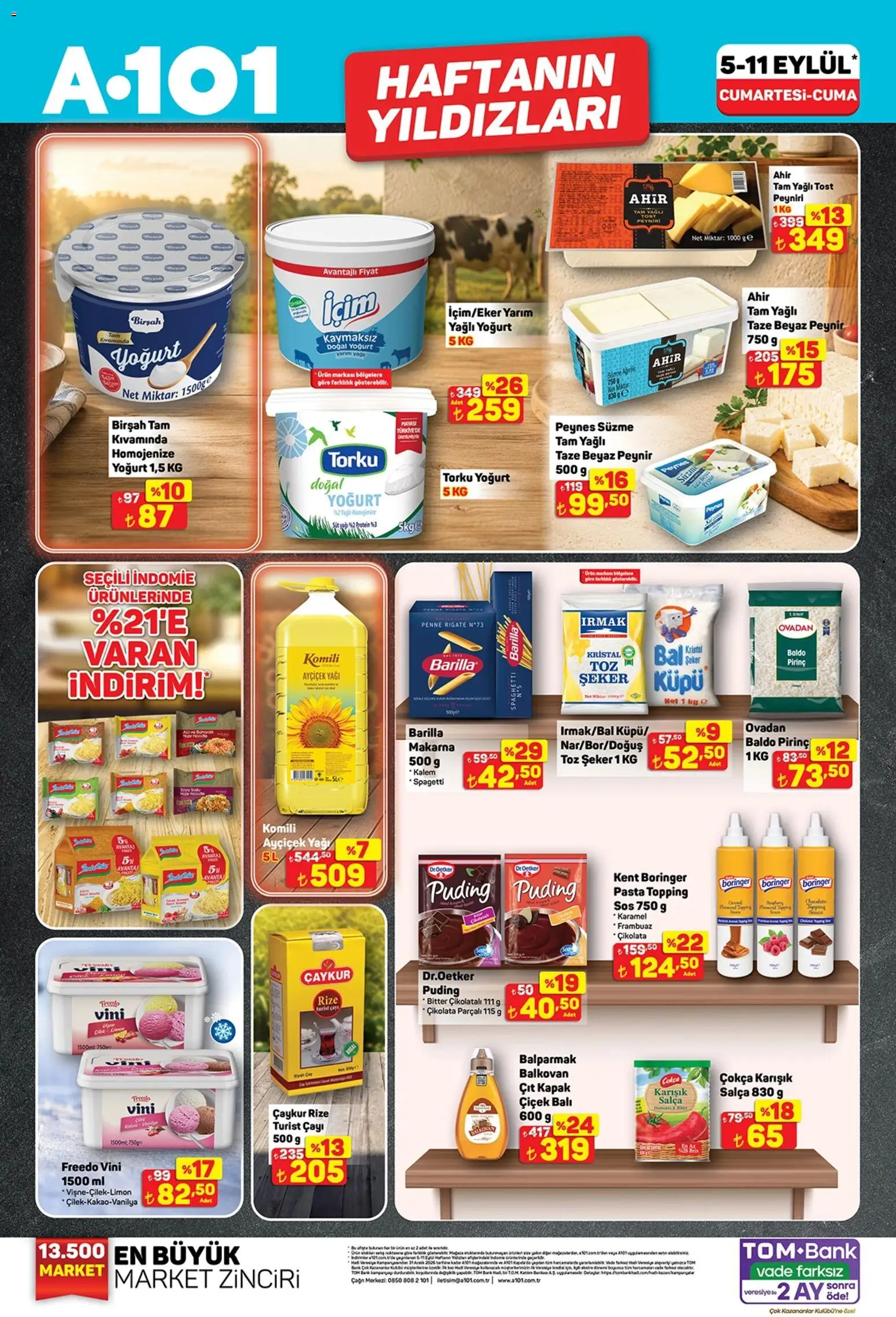 A101 Katalog - 05 Eylül 2026 tarihinden itibaren geçerlidir | Sayfa: 1 | Ürünler: Peynir, Yoğurt, Pirinç, Mayo