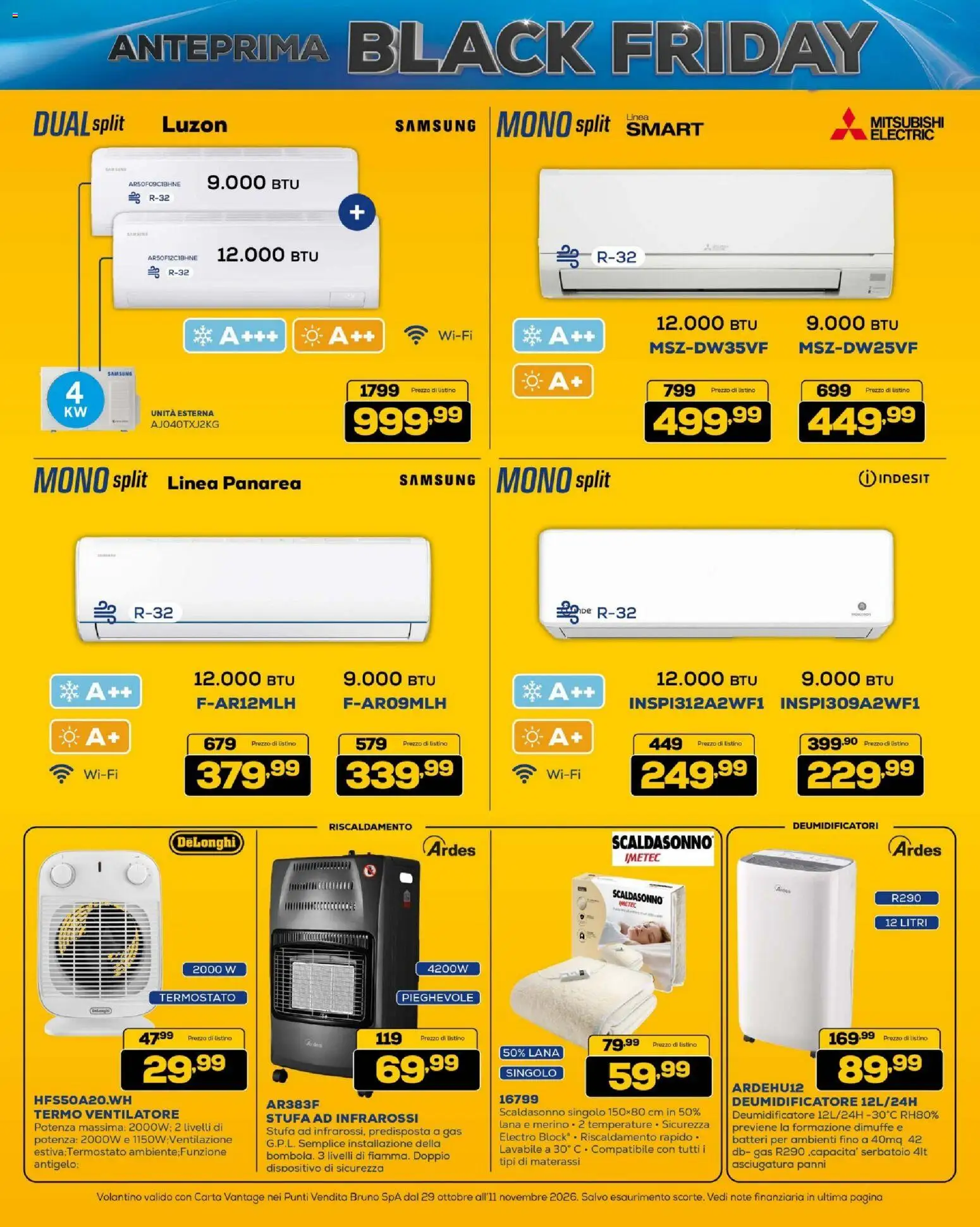 Volantino BRUNO del 29/10/2026 | Pagina: 36 | Prodotti: Ventilatore, Deumidificatore, Panni, Samsung