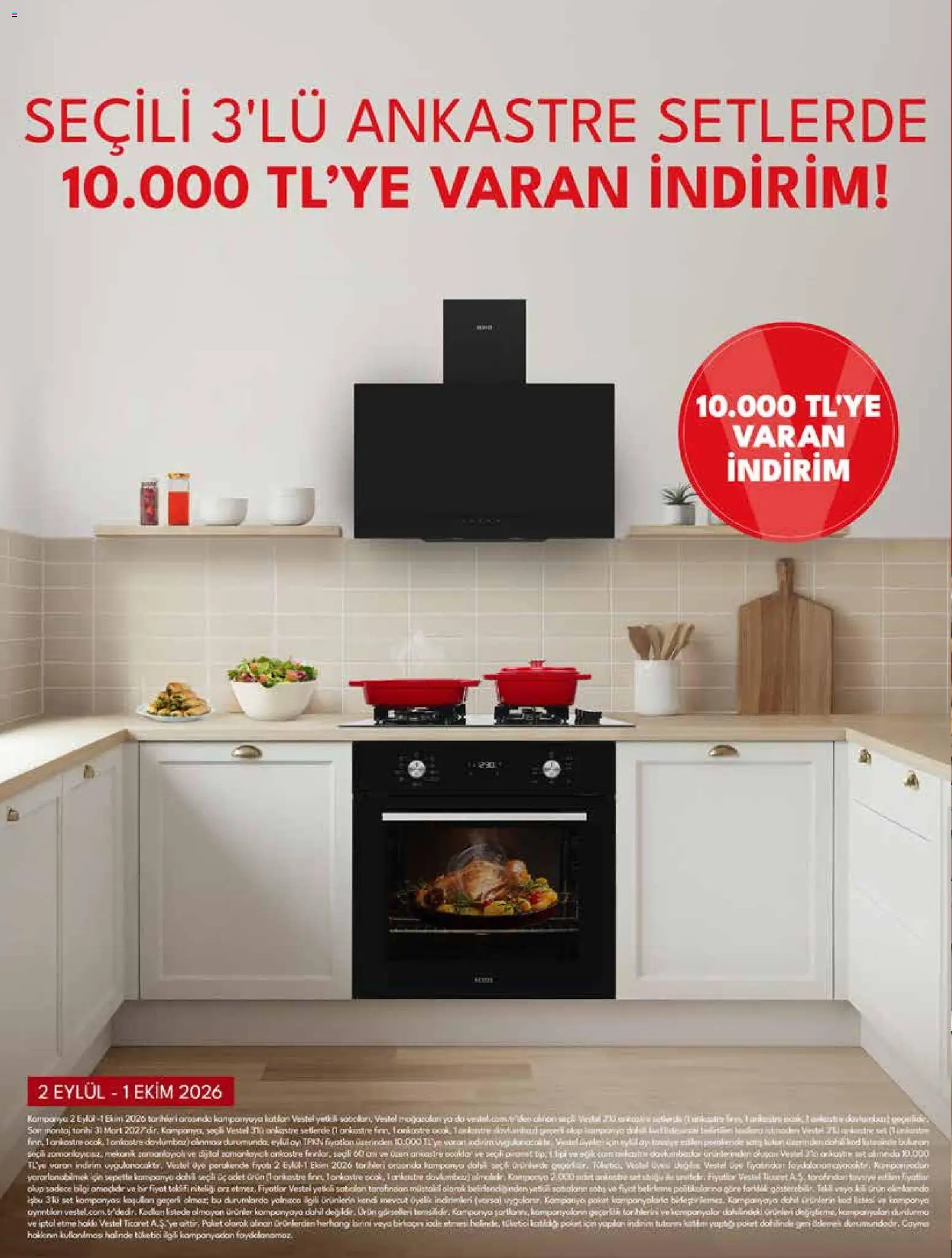 Vestel - Ankastre Ürünler - 02 Eylül 2026 tarihinden itibaren geçerlidir | Sayfa: 2