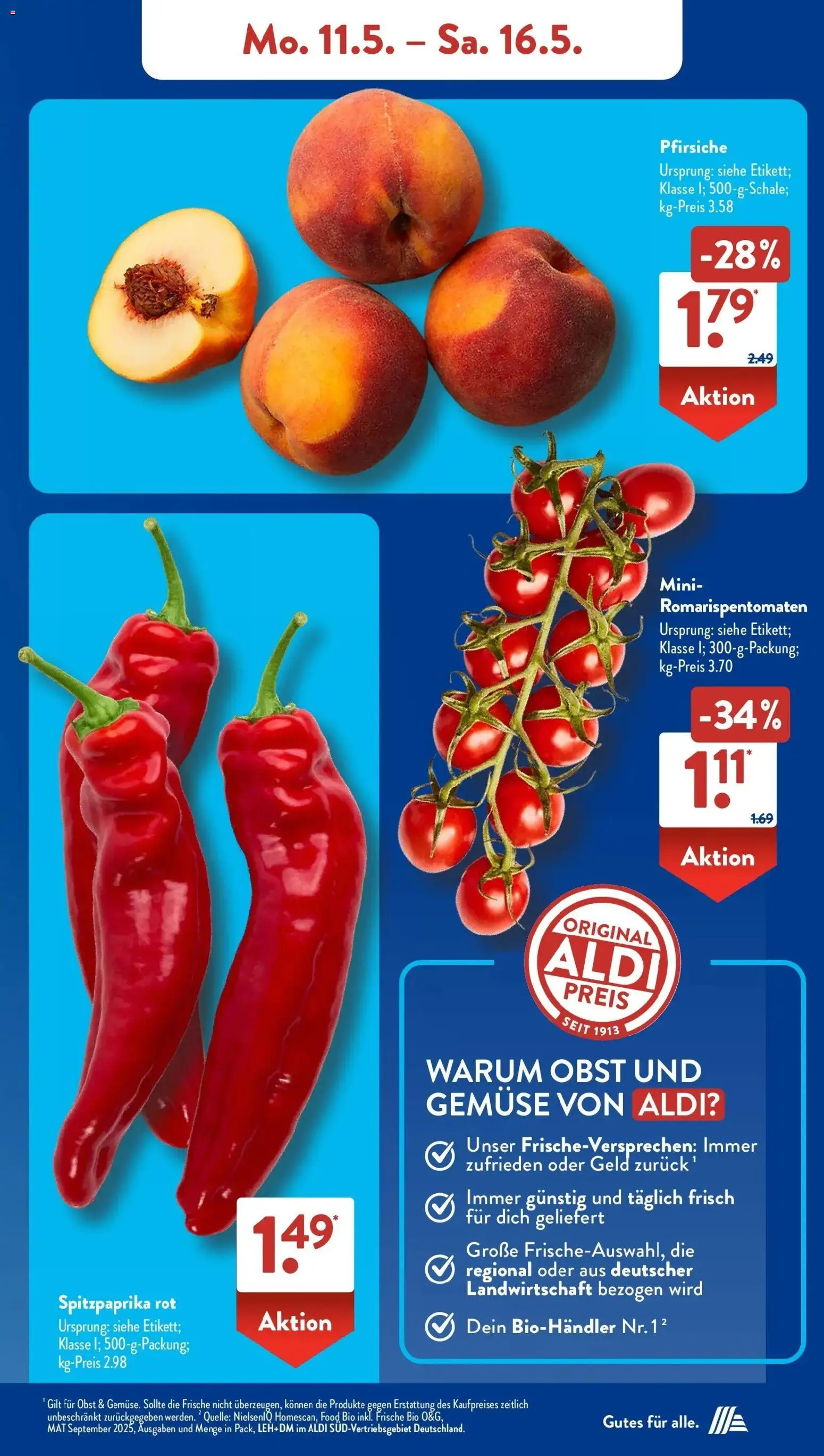 Aldi Süd Wochenangebote – gültig ab 11.05.2026 | Seite: 4 | Produkte: Gemüse, Obst