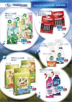 Trnava Promet katalog - pregled Trnava Promet kataloga - važi od 27.08.2026 | Strana: 20 | Proizvode: Purina, Air wick, Pena, Kupatilo