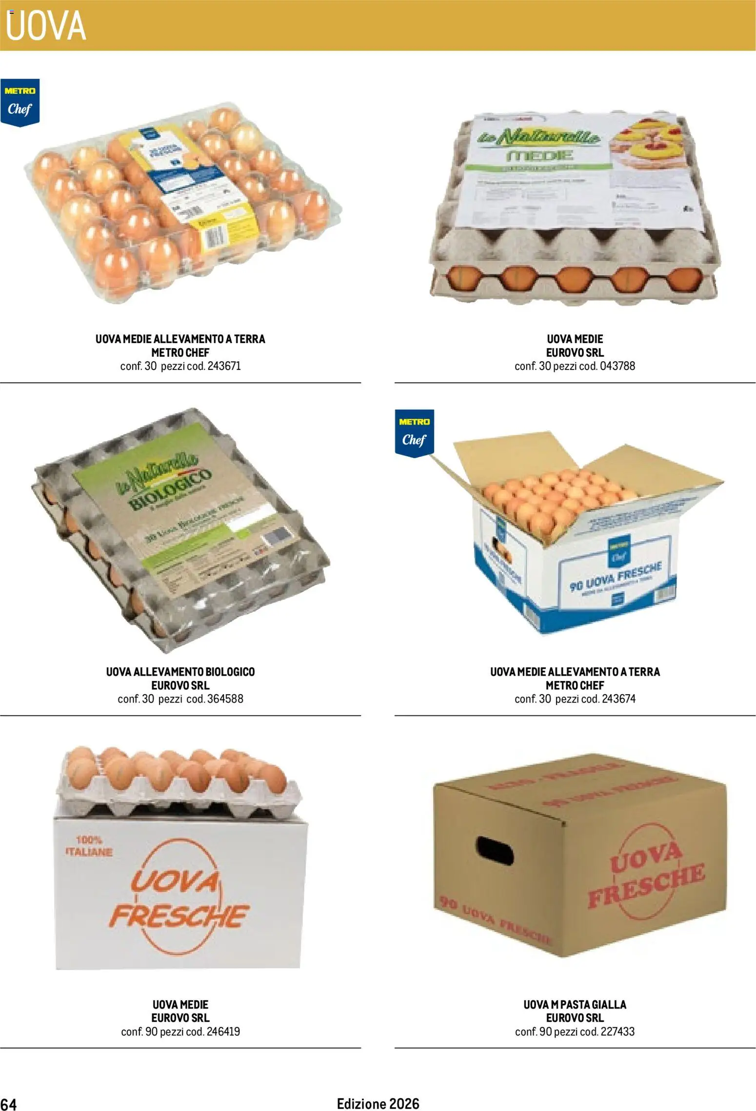 Volantino Metro del 17/10/2025 | Pagina: 64 | Prodotti: Uova, Pasta, Terra