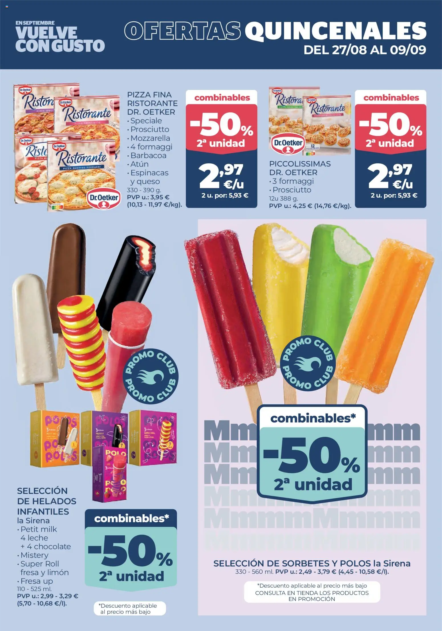 La Sirena folleto │ válido desde el 27/08/2026 | Página: 5 | Productos: Queso, Chocolate, Pizza, Espinacas