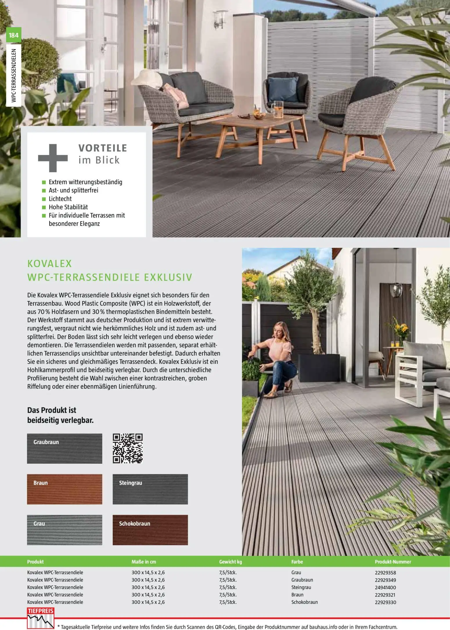 Bauhaus Gartenbaumaterialien gültig ab 01.04.2026 | Seite: 184 | Produkte: Gewicht