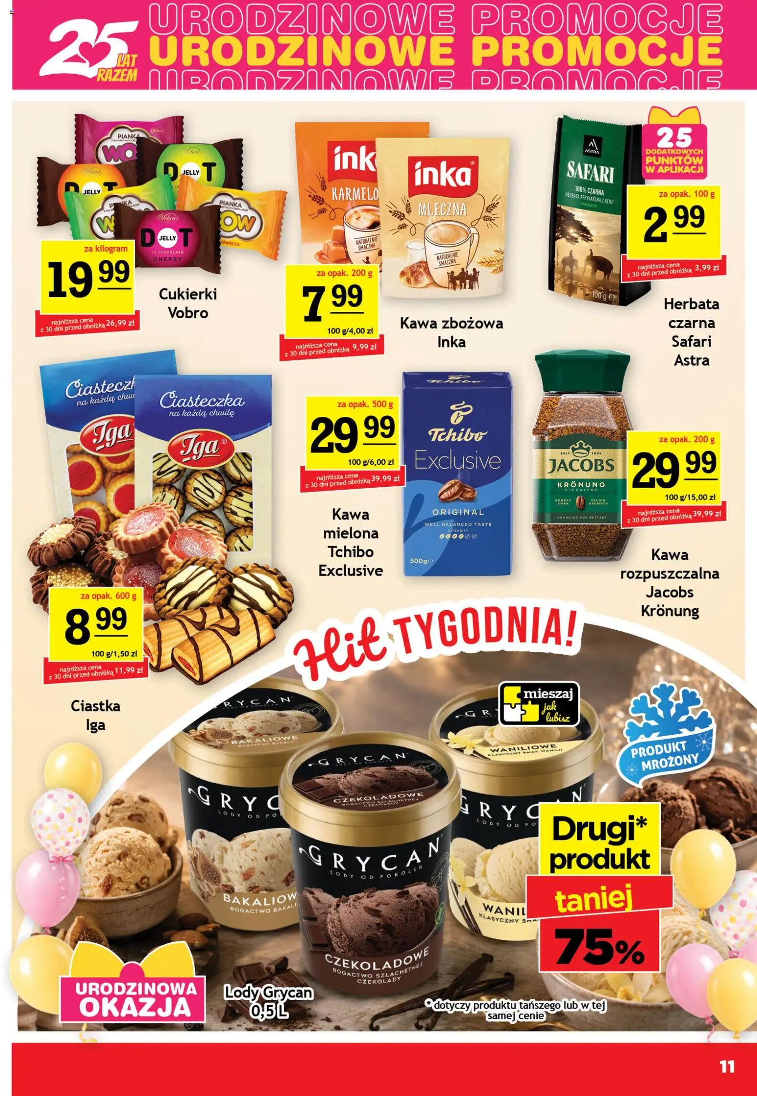 Gram Market gazetka od 09.09.2026 | Strona: 11 | Produkty: Kawa zbożowa, Tchibo, Kawa, Lody