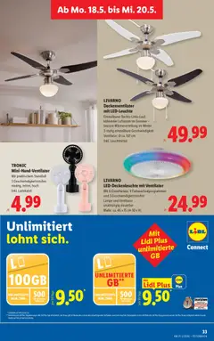 Lidl - Flugblatt ab 13.05.2026 gültig | Seite: 38 | Produkte: Smartphone, Ventilator, Lampe
