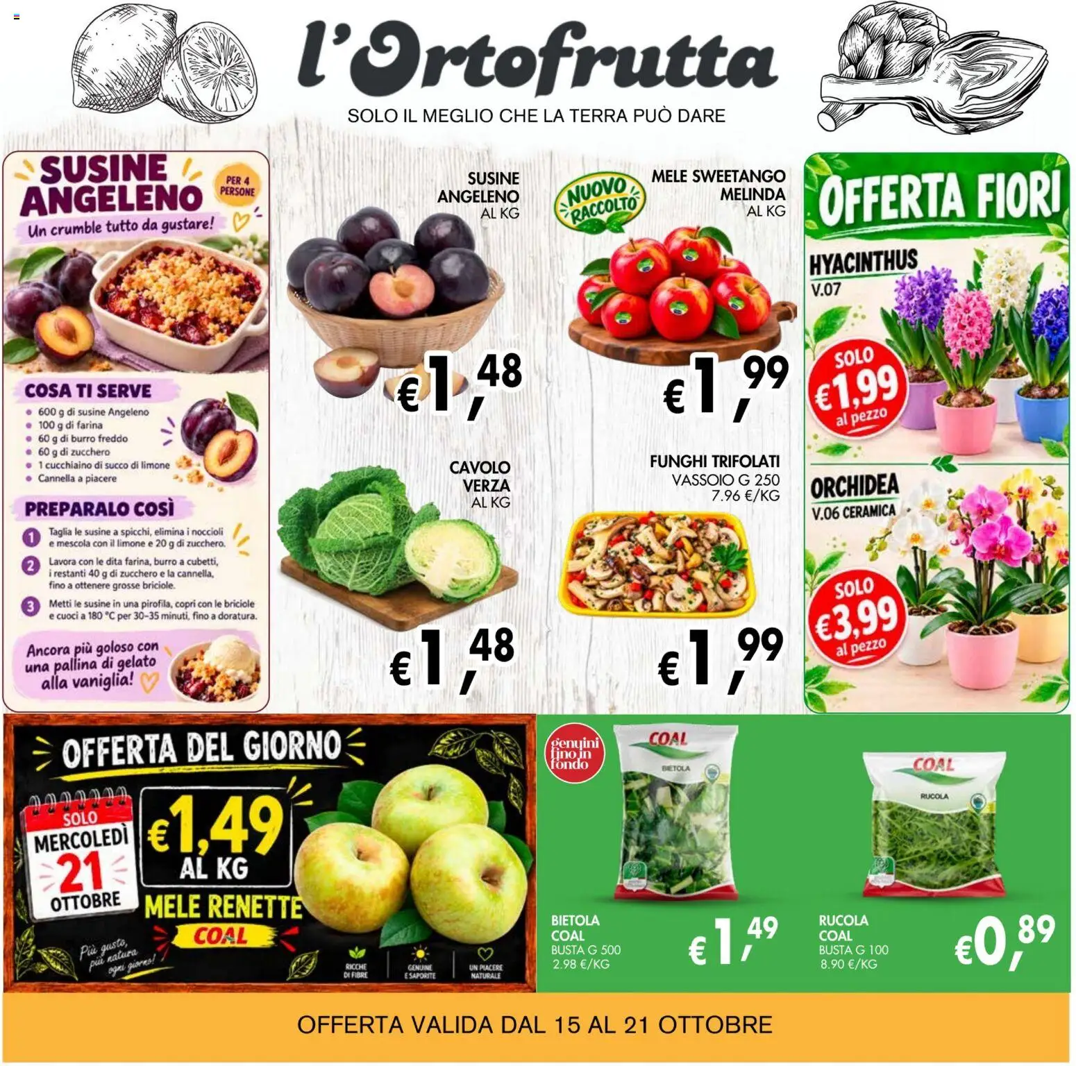 Volantino Coal del 08/10/2026 | Pagina: 7 | Prodotti: Mele, Gelato, Cavolo, Susine