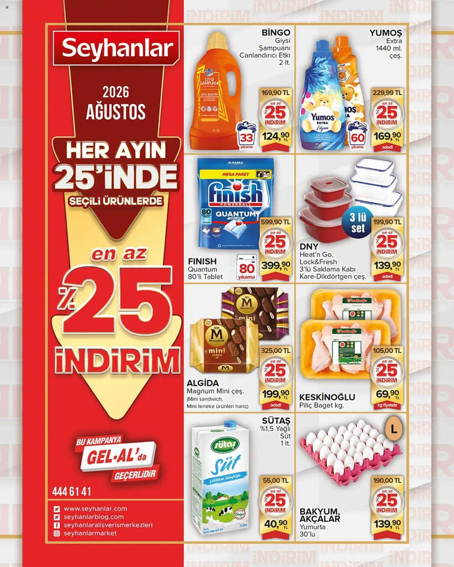 Seyhanlar Market Katalog - 25 Ağustos 2026 tarihinden itibaren geçerlidir | Sayfa: 1 | Ürünler: Yumurta, Giysi, Piliç, Tablet