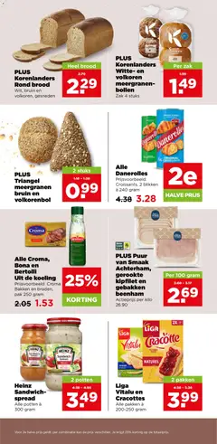 PLUS Korenlanders Rond brood, Wit, bruin en volkoren, gesneden - Voorbeeld van een folder van Plus, geldig van 23-09-2026 | Pagina: 12