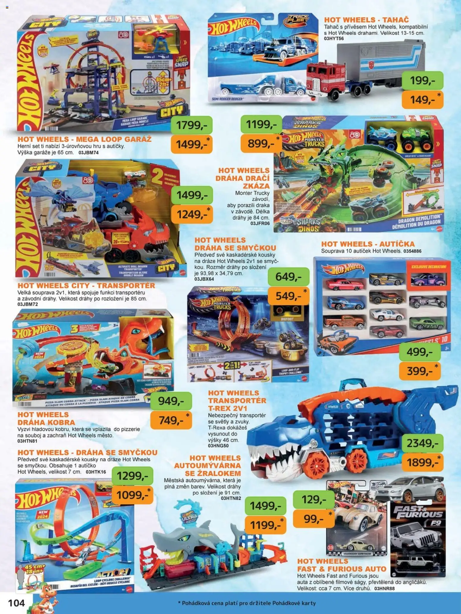 Dráčik katalog - Vánoce od 08.10.2026 | Strana: 104 | Produkty: Monster, Pizza, Hot Wheels, Karty