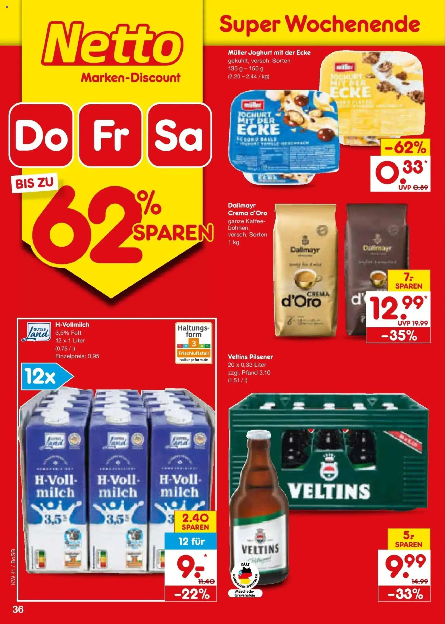 Netto Marken-Discount Prospekt Bochum – gültig ab 05.10.2026 | Seite: 46 | Produkte: Joghurt, Kaffee, Dallmayr, Veltins