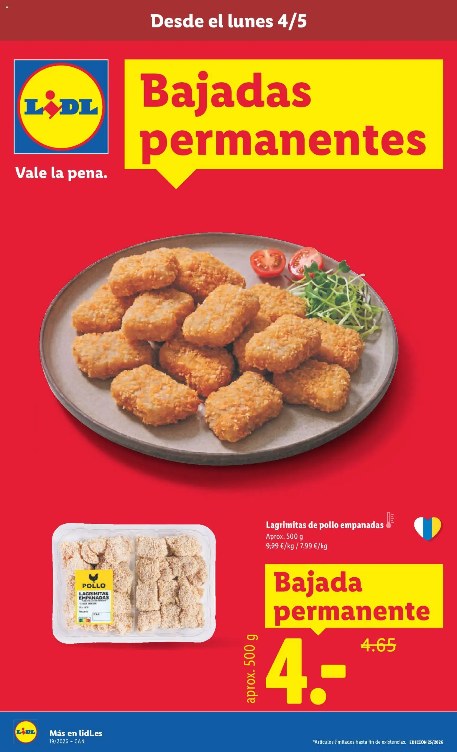Lidl Bajadas Canarias │ válido desde el 04.05.2026 | Página: 1 | Productos: Nuggets