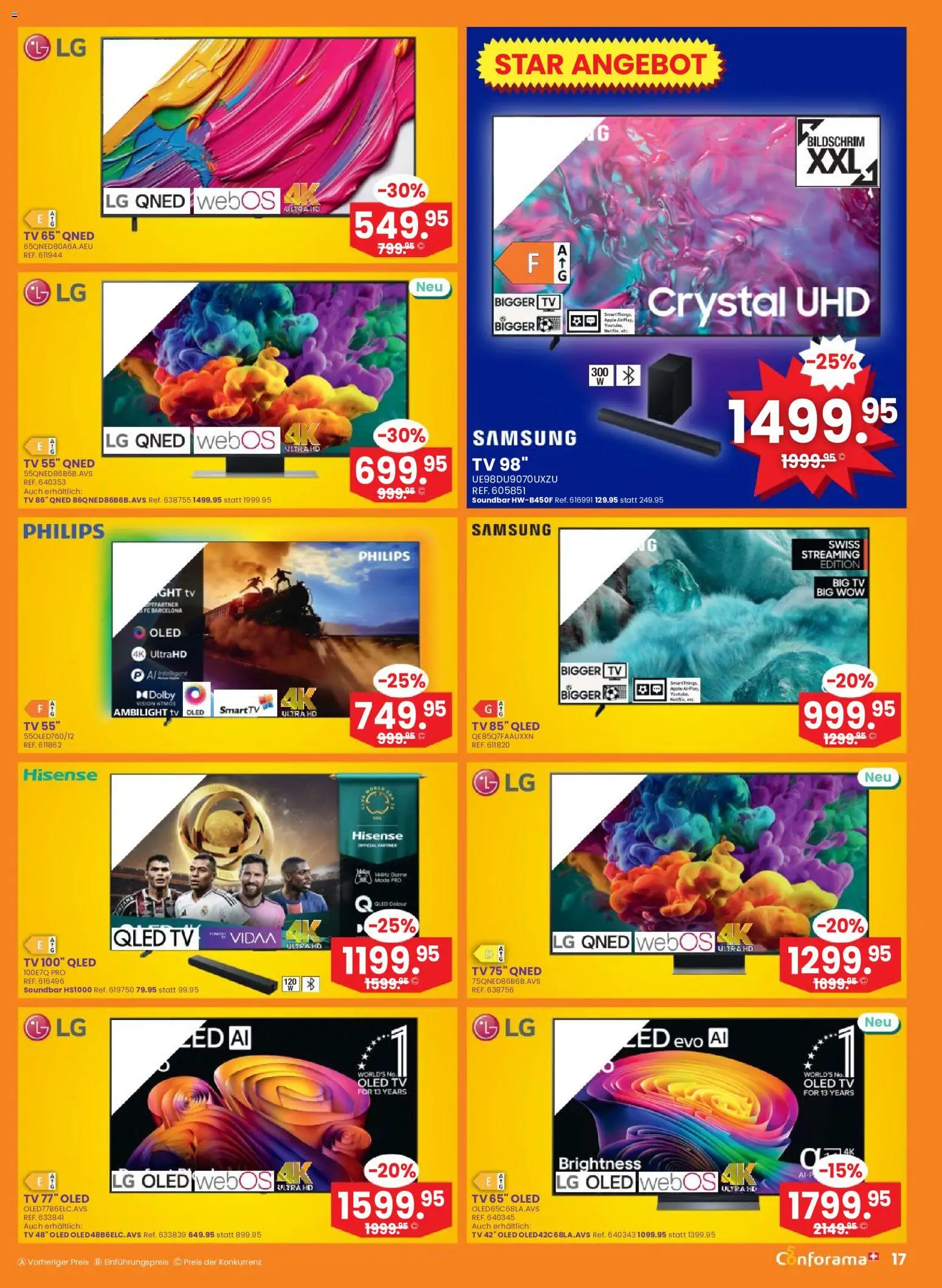 Conforama aktionen – gültig ab 30.09.2026 | Seite: 17 | Produkte: Soundbar, Samsung, Philips, Hisense