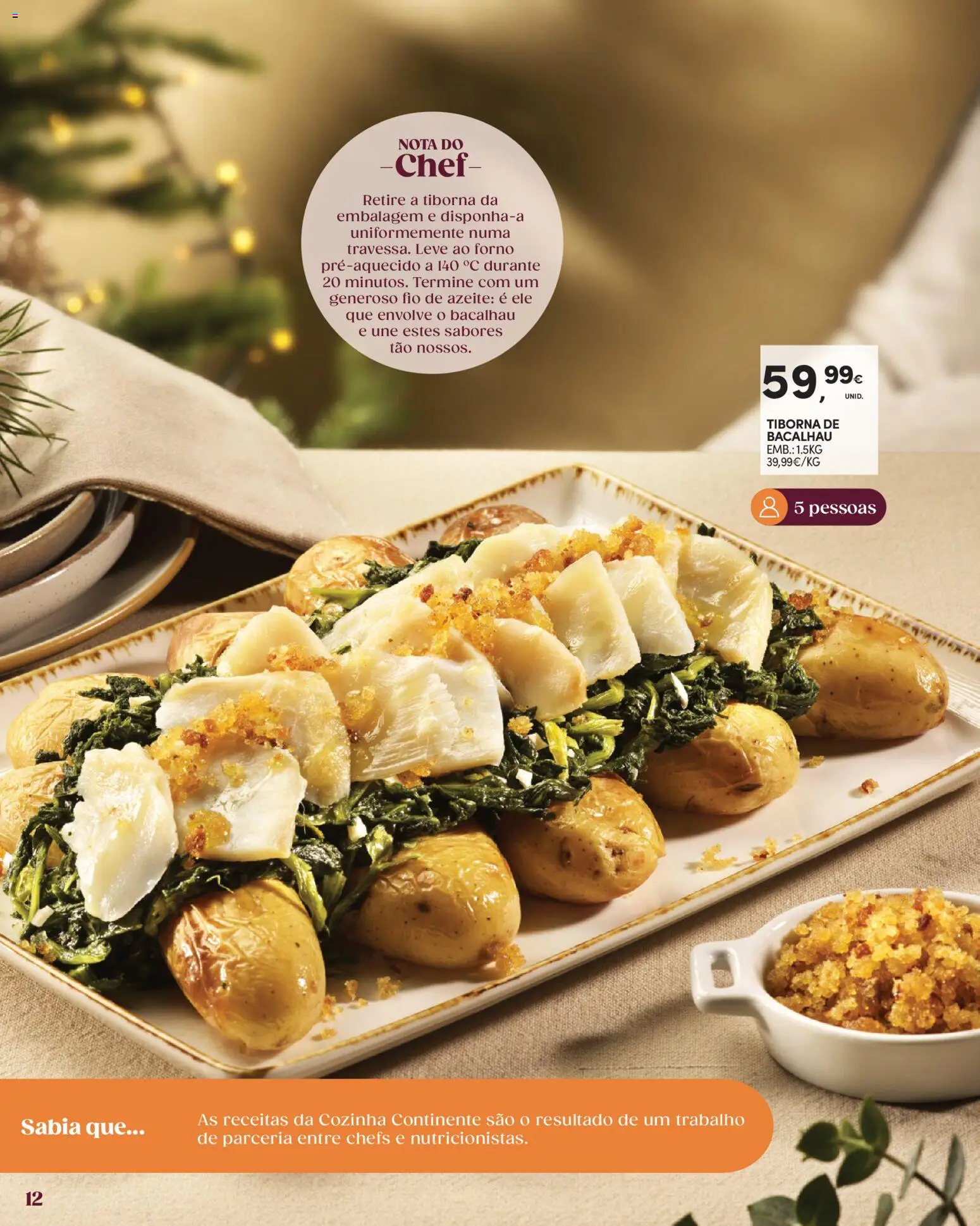 Continente O Natal servido ao nosso jeito │ válido de 27/10/2026 | Página: 12 | Produtos: Forno, Azeite, Bacalhau