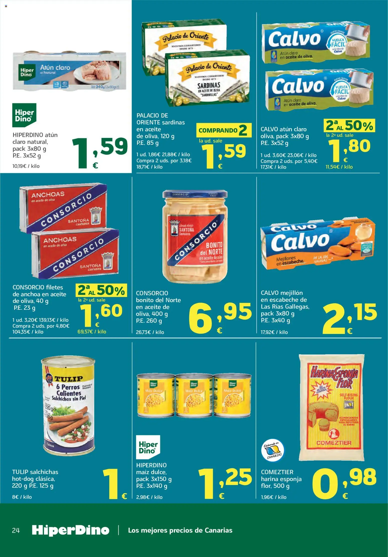 HiperDino folleto │ válido desde el 25/08/2026 | Página: 24 | Productos: Anchoas, Atún, Horno, Sardinas