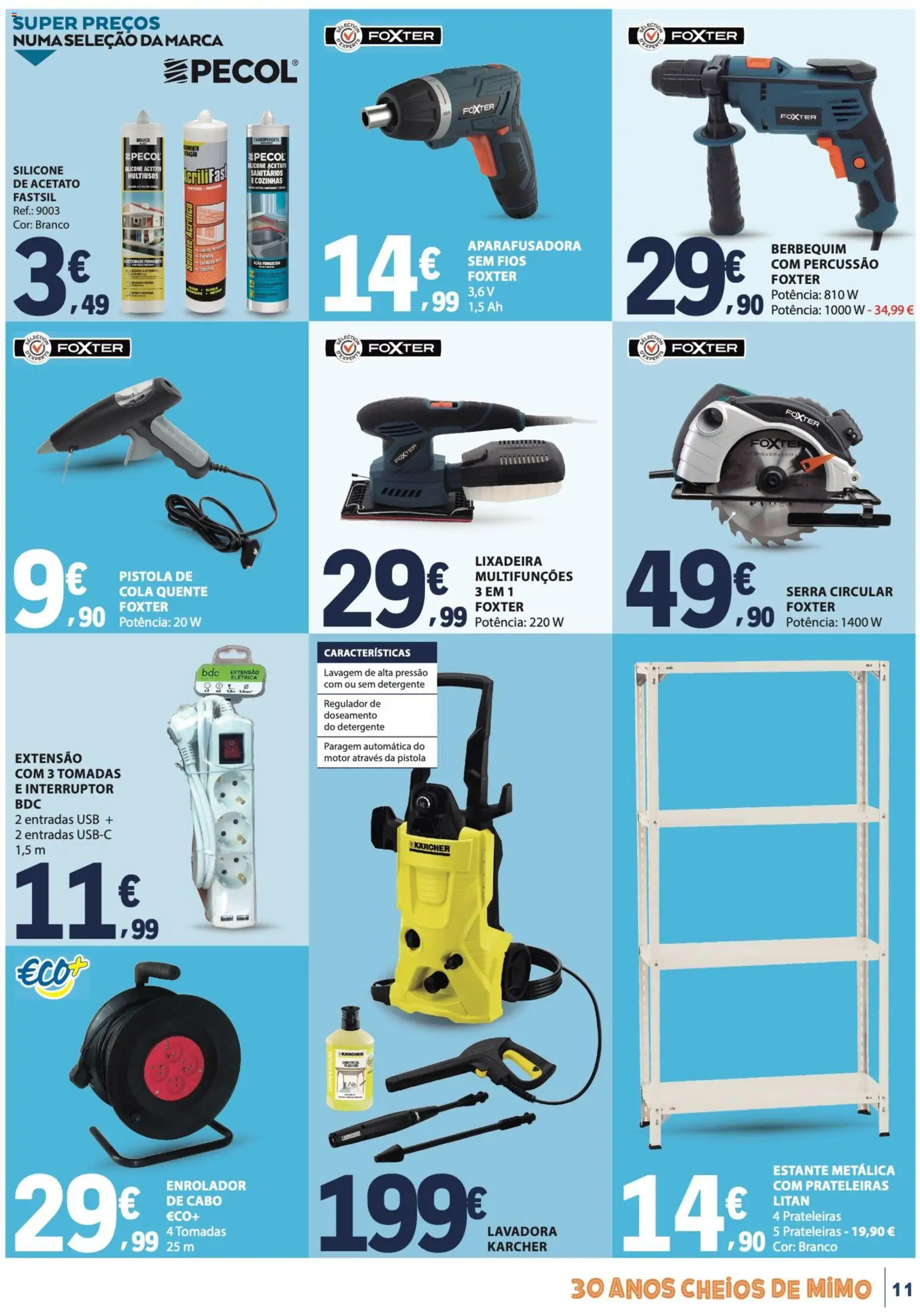 E.Leclerc folheto Especial Limpeza do Lar │ válido de 09.06.2026 | Página: 11 | Produtos: Cabo, USB, Interruptor, Detergente