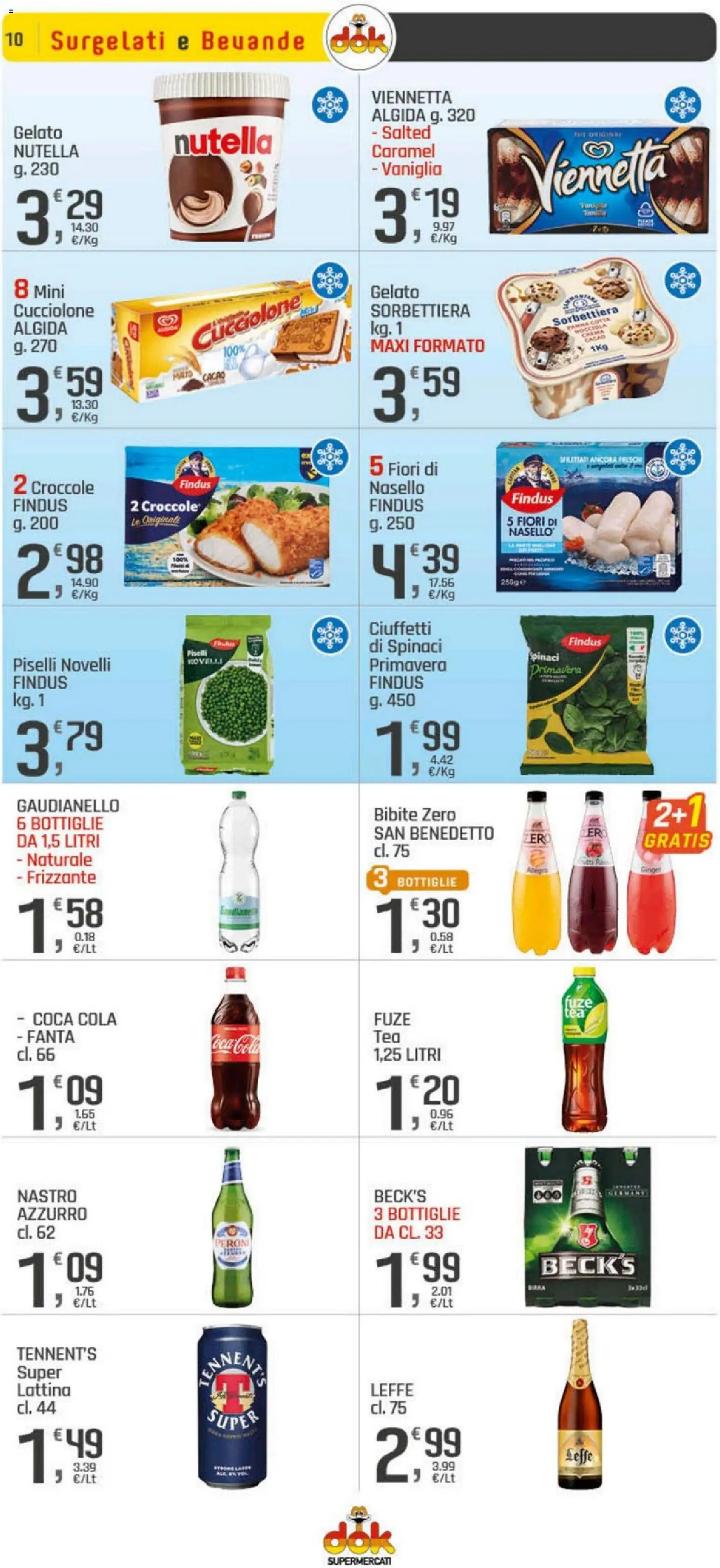 Volantino DOK del 04.05.2026 | Pagina: 10 | Prodotti: Panna, Cacao, Nasello, Coca Cola