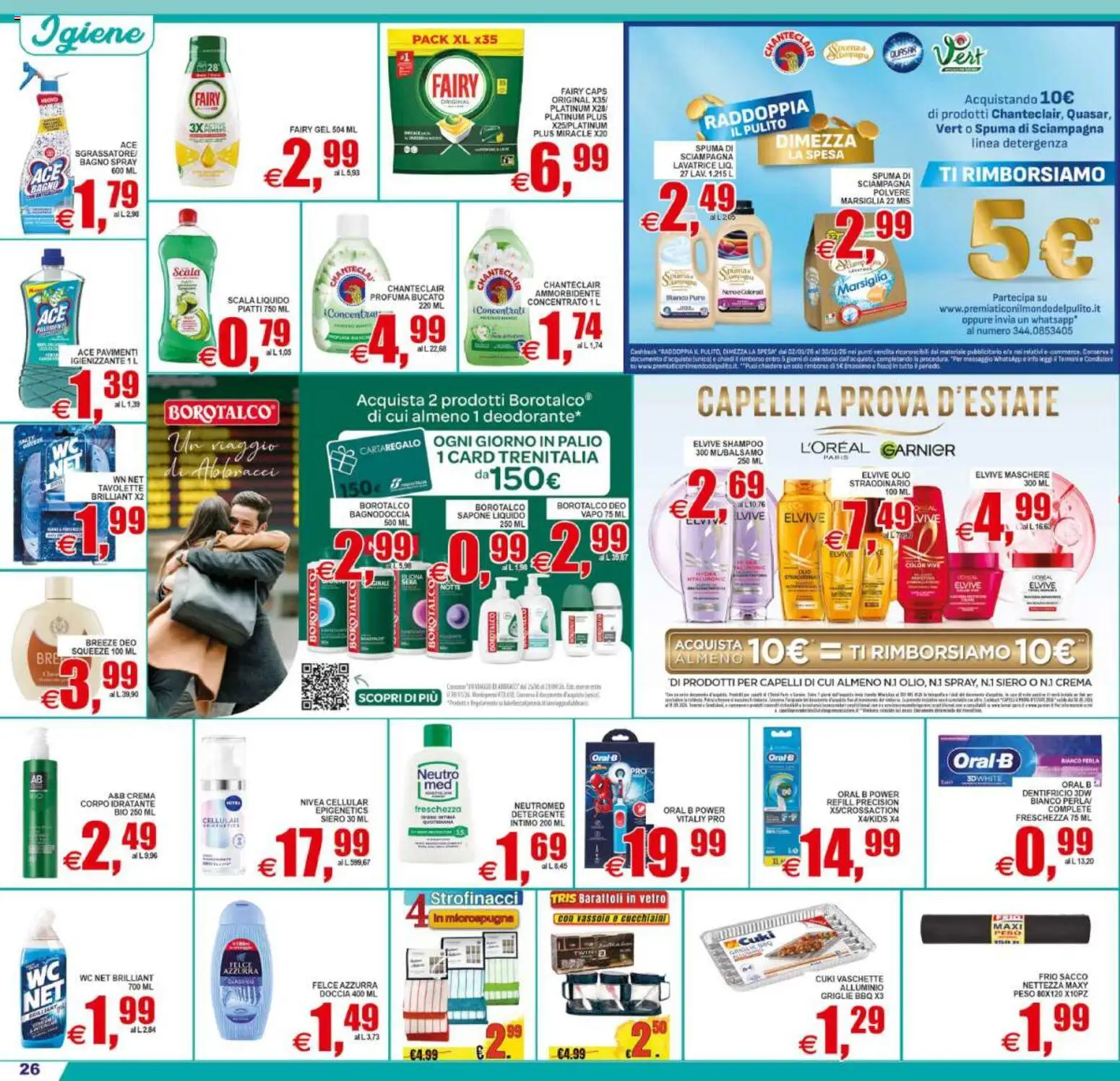 Volantino Pewex del 12/08/2026 | Pagina: 26 | Prodotti: Crema, Ammorbidente, Intimo, Olio