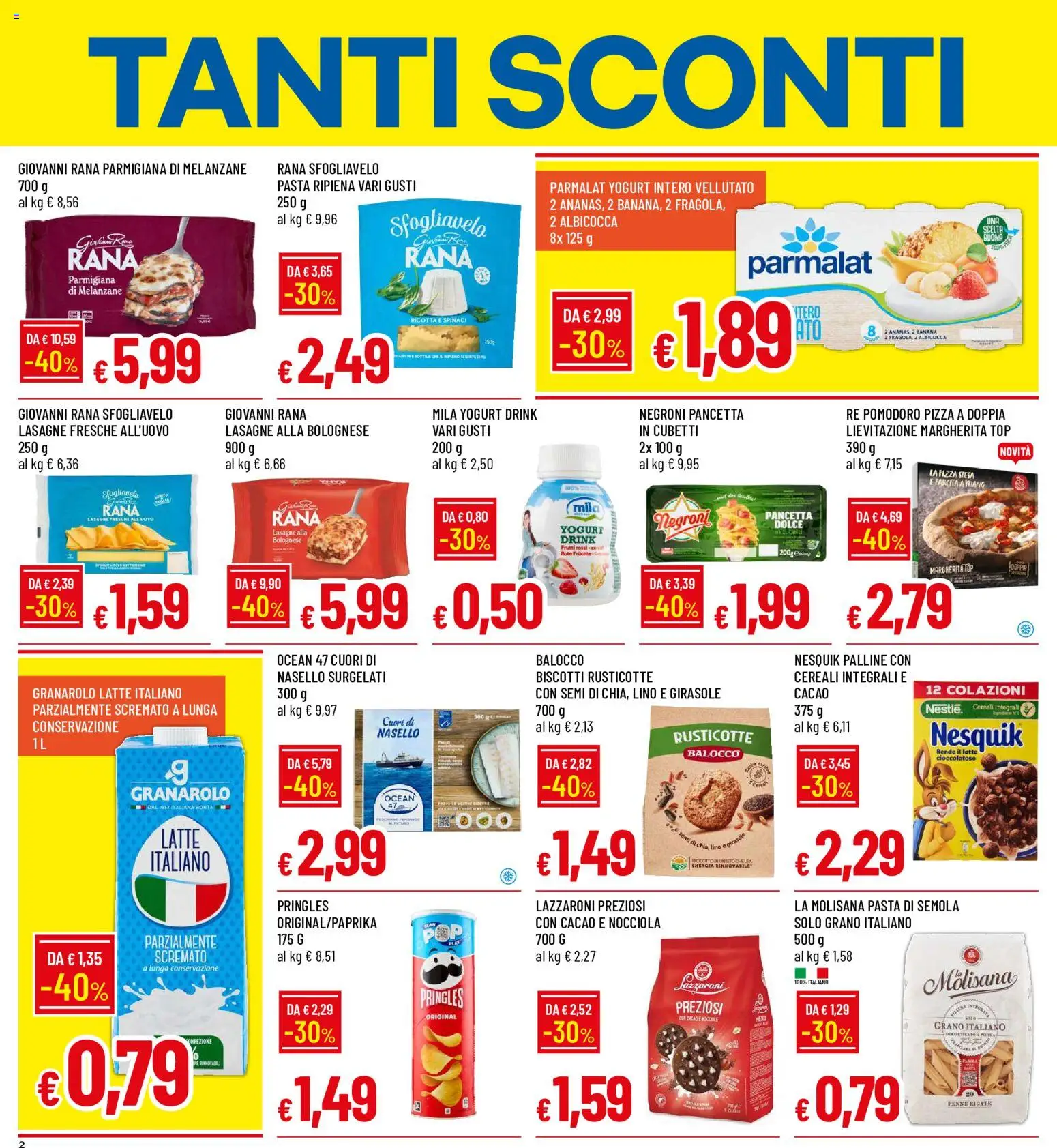 Volantino Galassia del 11/06/2026 | Pagina: 2 | Prodotti: Pasta, Spinaci, Cacao, Nasello