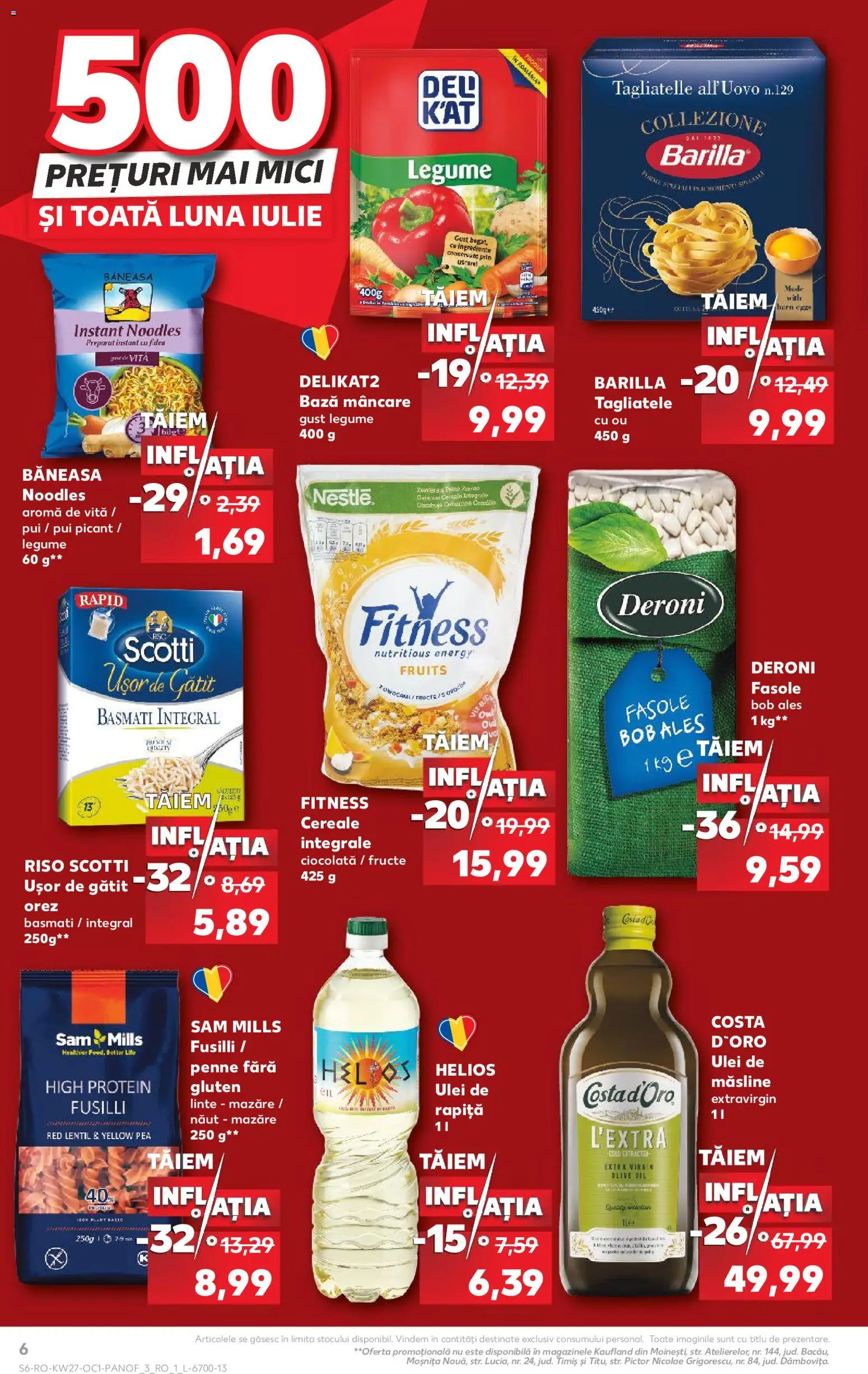 Noul catalog Kaufland – valabil de la 01.07.2026 | Pagină: 6 | Produse: Vită, Barilla, Mici, Măsline