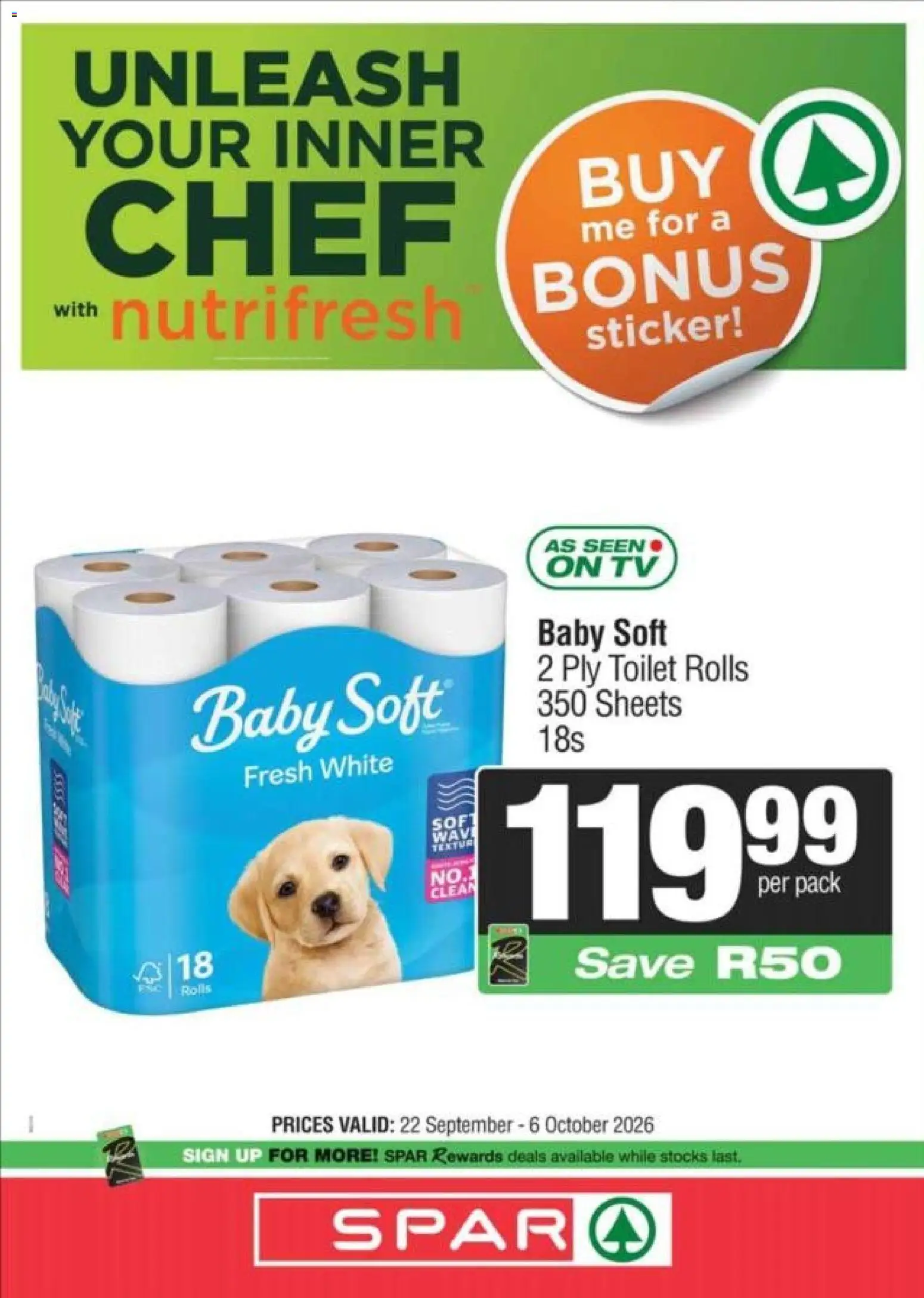 New Spar catalogue – valid from 22/09/2026 | Page: 6 | Products: TV, Toilet