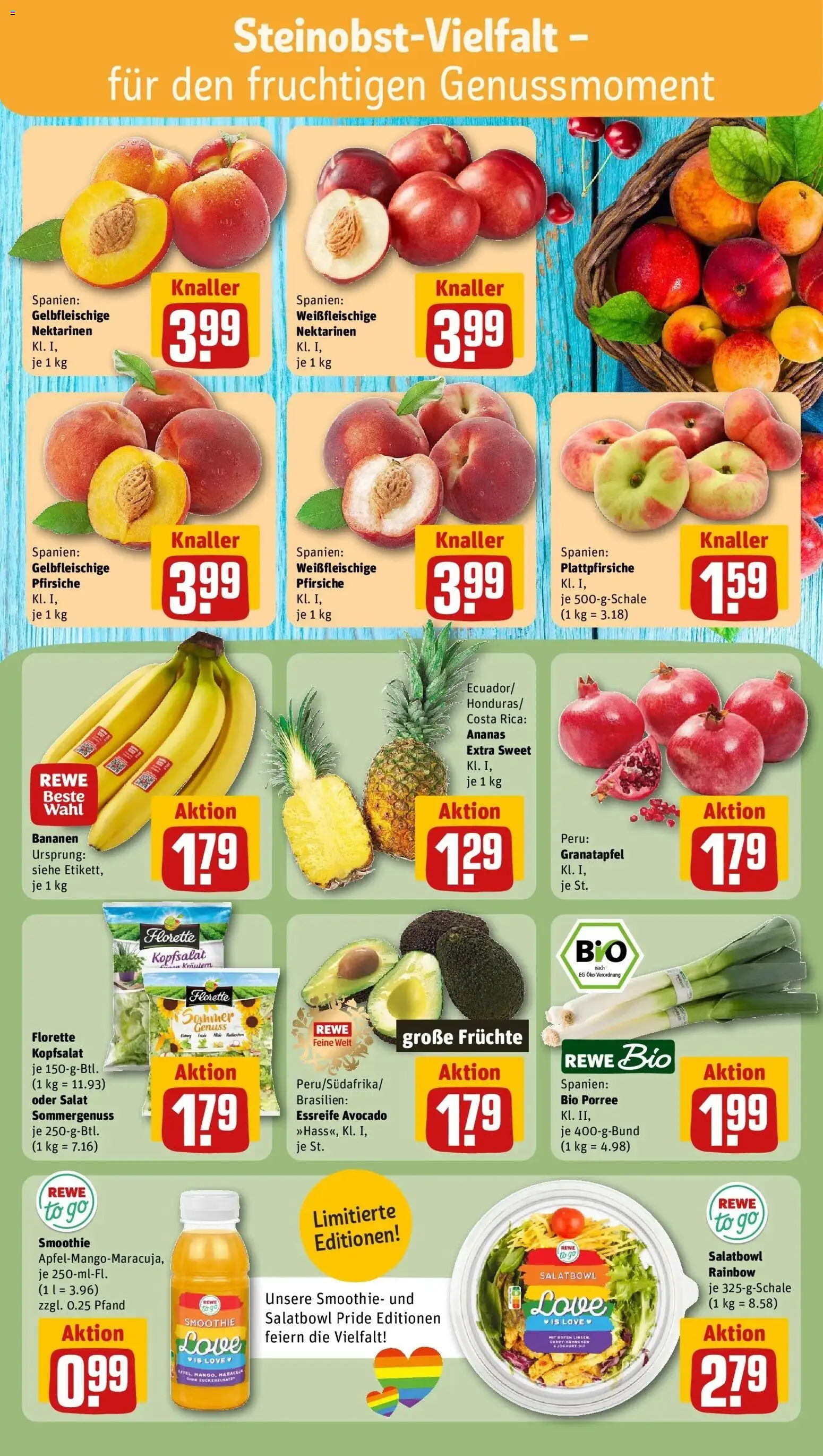 Rewe Prospekt Gladenbach – gültig ab 08.06.2026 | Seite: 6 | Produkte: Granatapfel, Nektarinen, Ananas, Salat