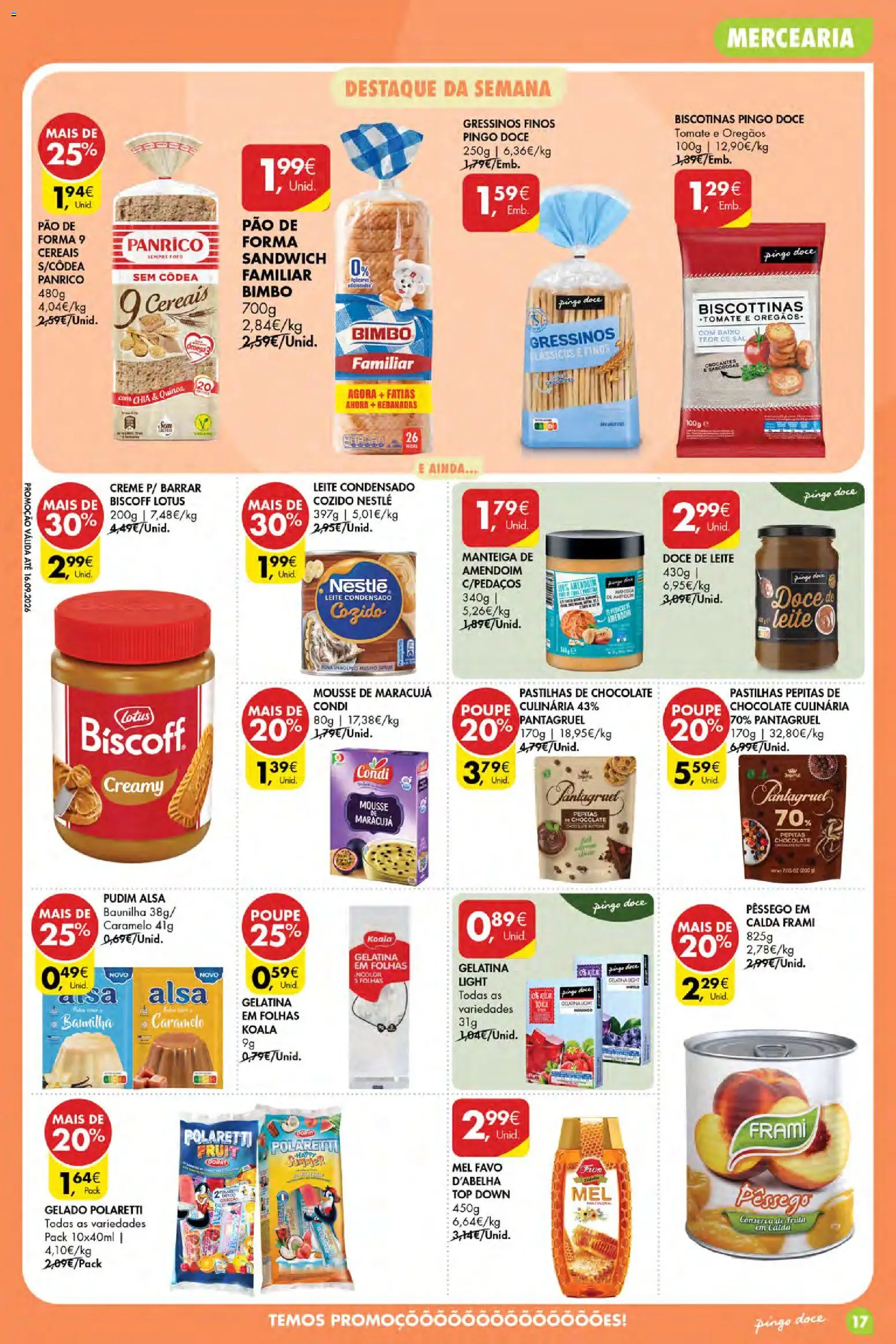 Pingo Doce Poupe Esta Semana Açores │ válido de 03/09/2026 | Página: 17 | Produtos: Doce de leite, Ómega, Manteiga, Cereais